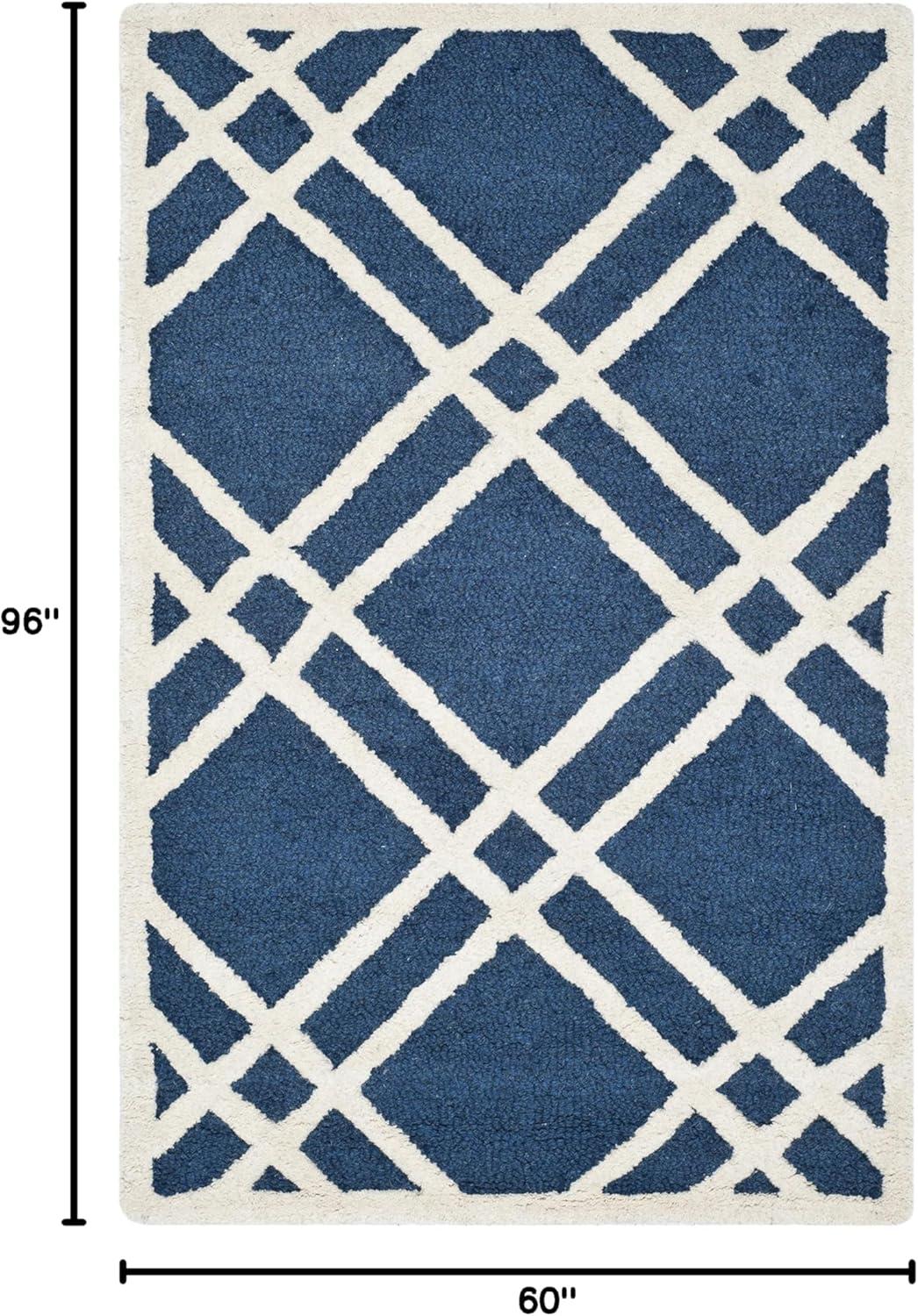 Sanyla Hand Tufted Wool Geometric Rug