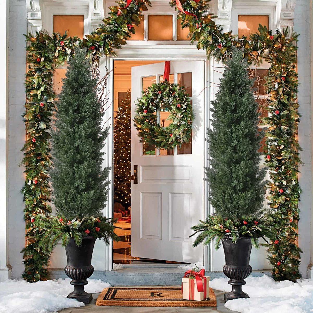 DR.Plazen 2 Pack 33 Leaves  Lifelike Artificial Boston Fern Plants, Premium Faux Greenery for Home Office Porch Decor, Hanging or Pot Display, Indoor/Outdoor Use (Pot Not Included)​
