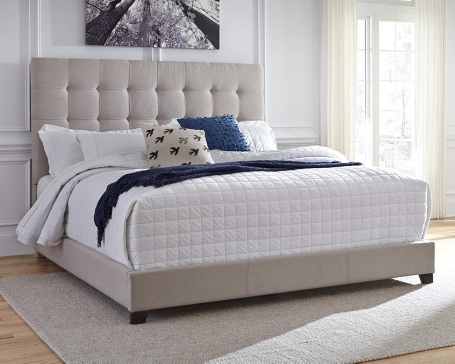 Dolante King Tufted Upholstered Low Profile Standard Bed