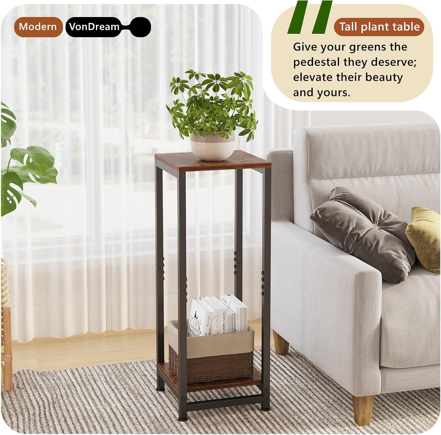 Square 2 Tier Plant Stand Indoor