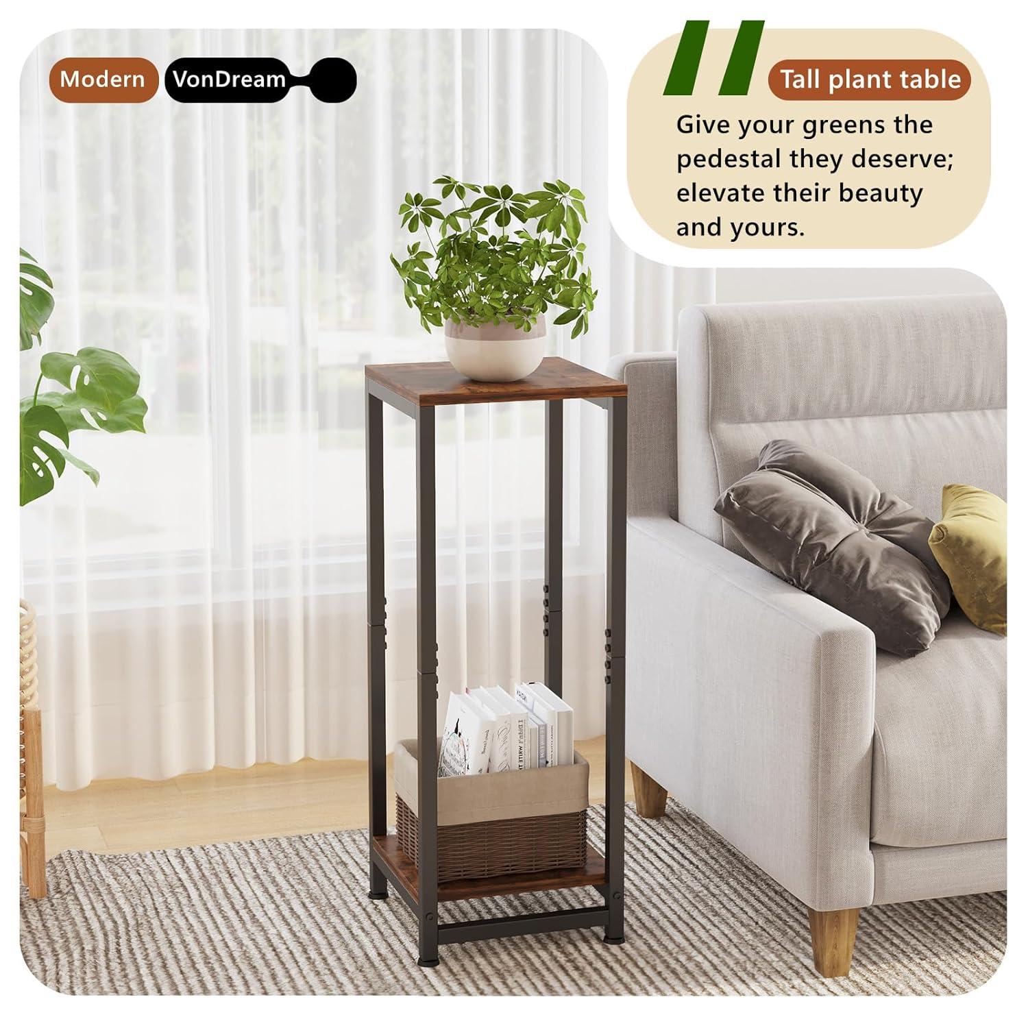 Square 2 Tier Plant Stand Indoor