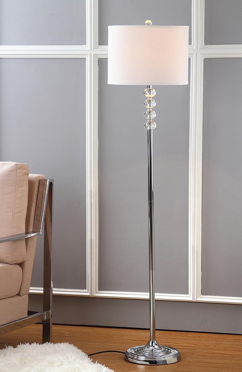 Vendome Floor Lamp - Clear/Chrome - Safavieh