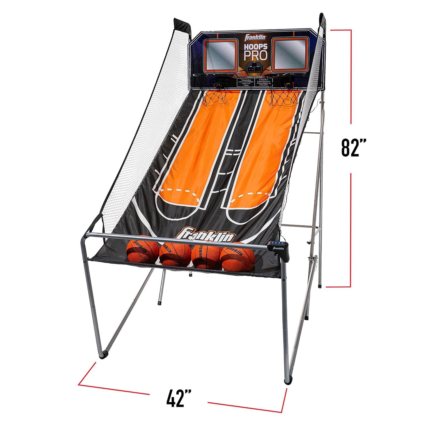 Franklin Sports Double Shot Hoops Pro Arcade Basketball, 82" x 42" x 81"