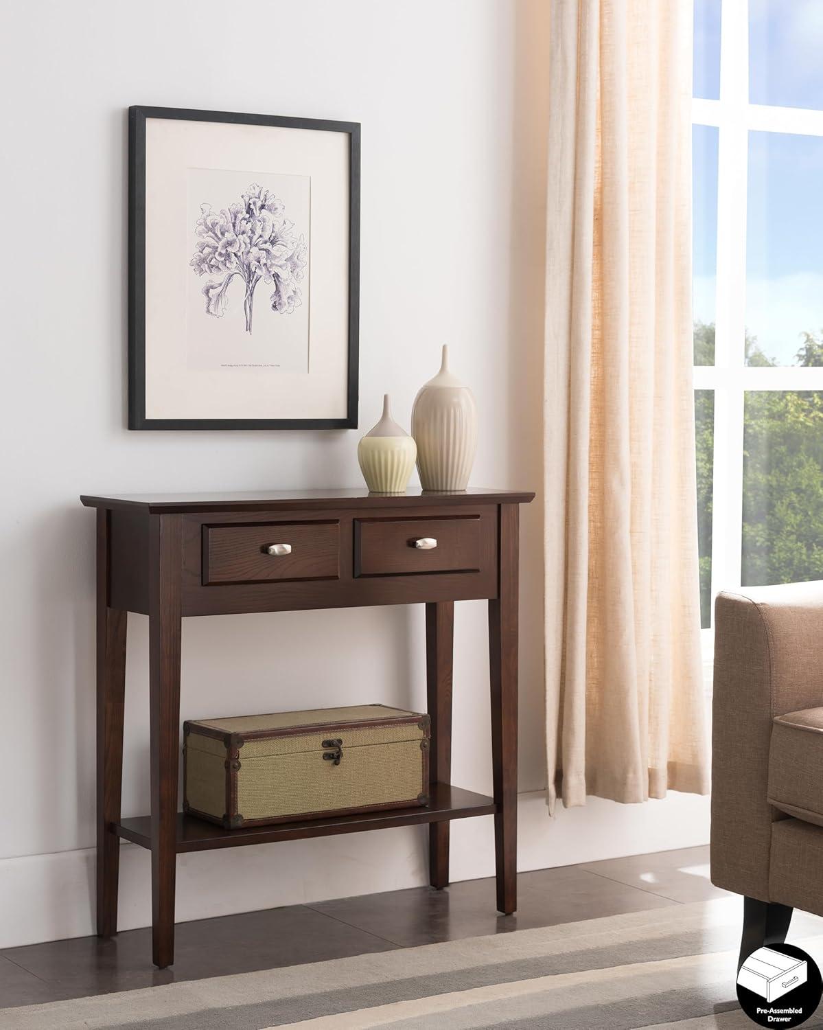 Hall Console Table in Chocolate Oak