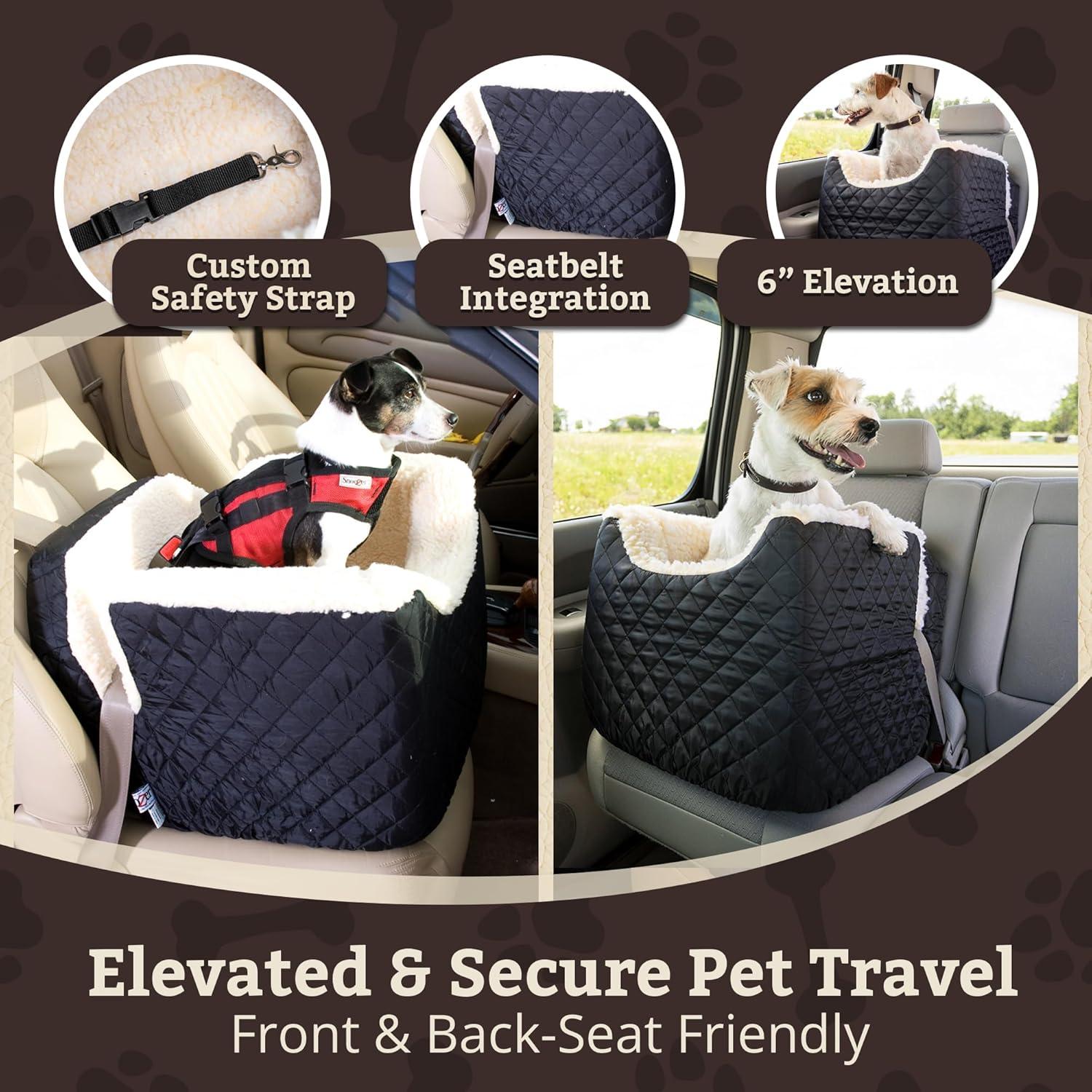Snoozer Luxury Lookout I Dog Car Seat, Medium, Black