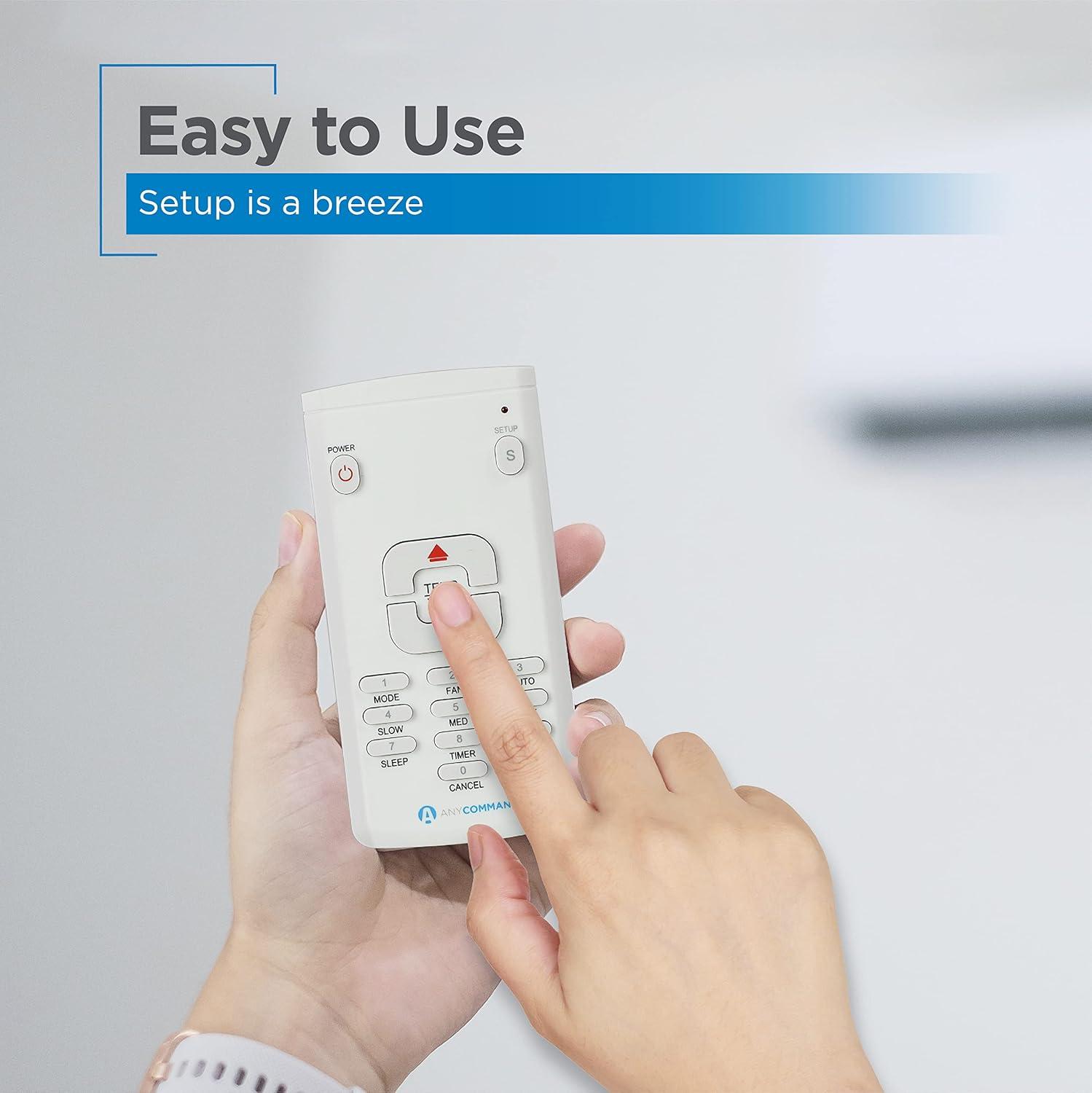 White Universal AC Remote Control with Magnetic Back