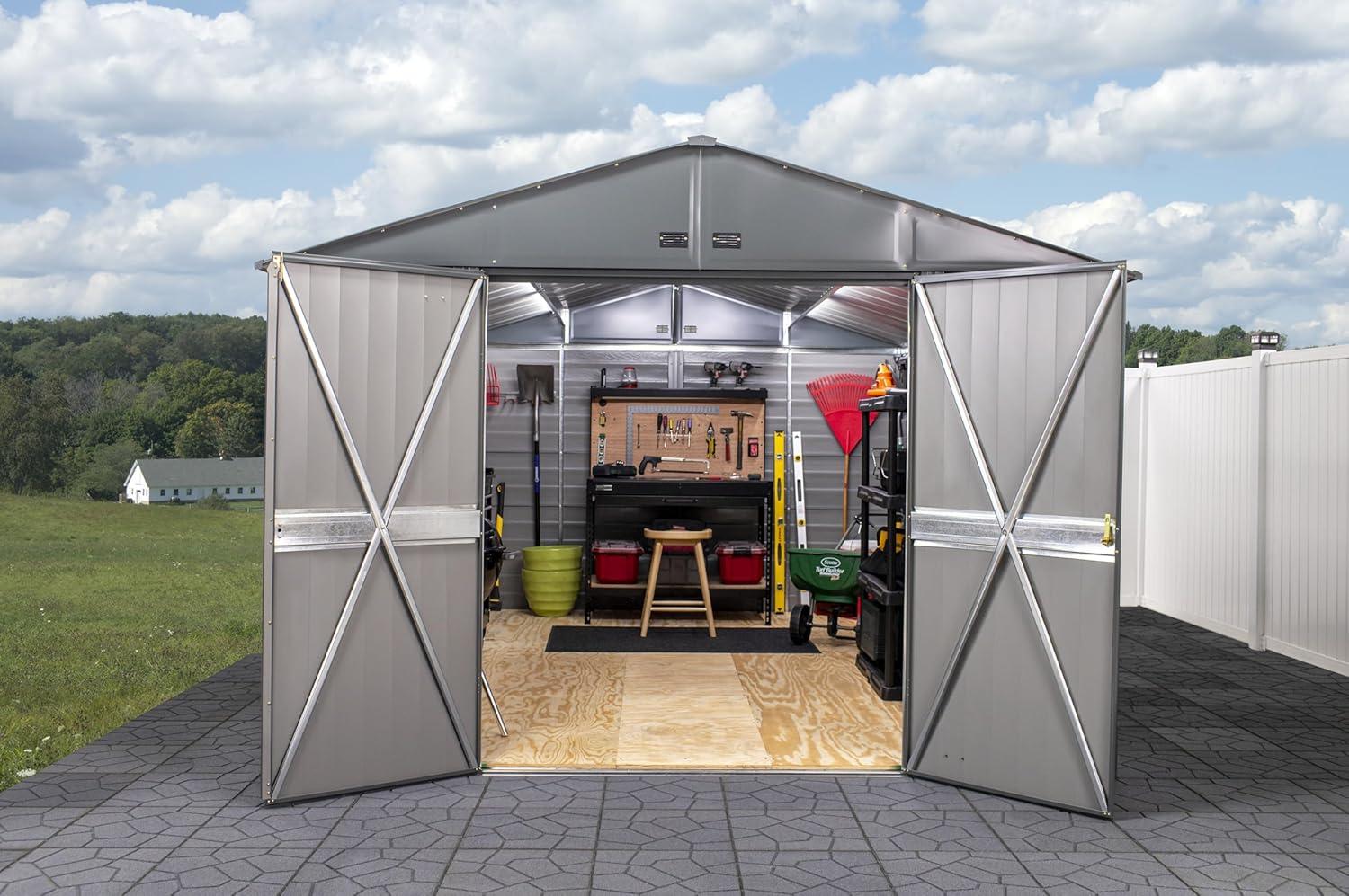Arrow 10 ft. W x 14 ft. D Steel Horizontal Storage Shed