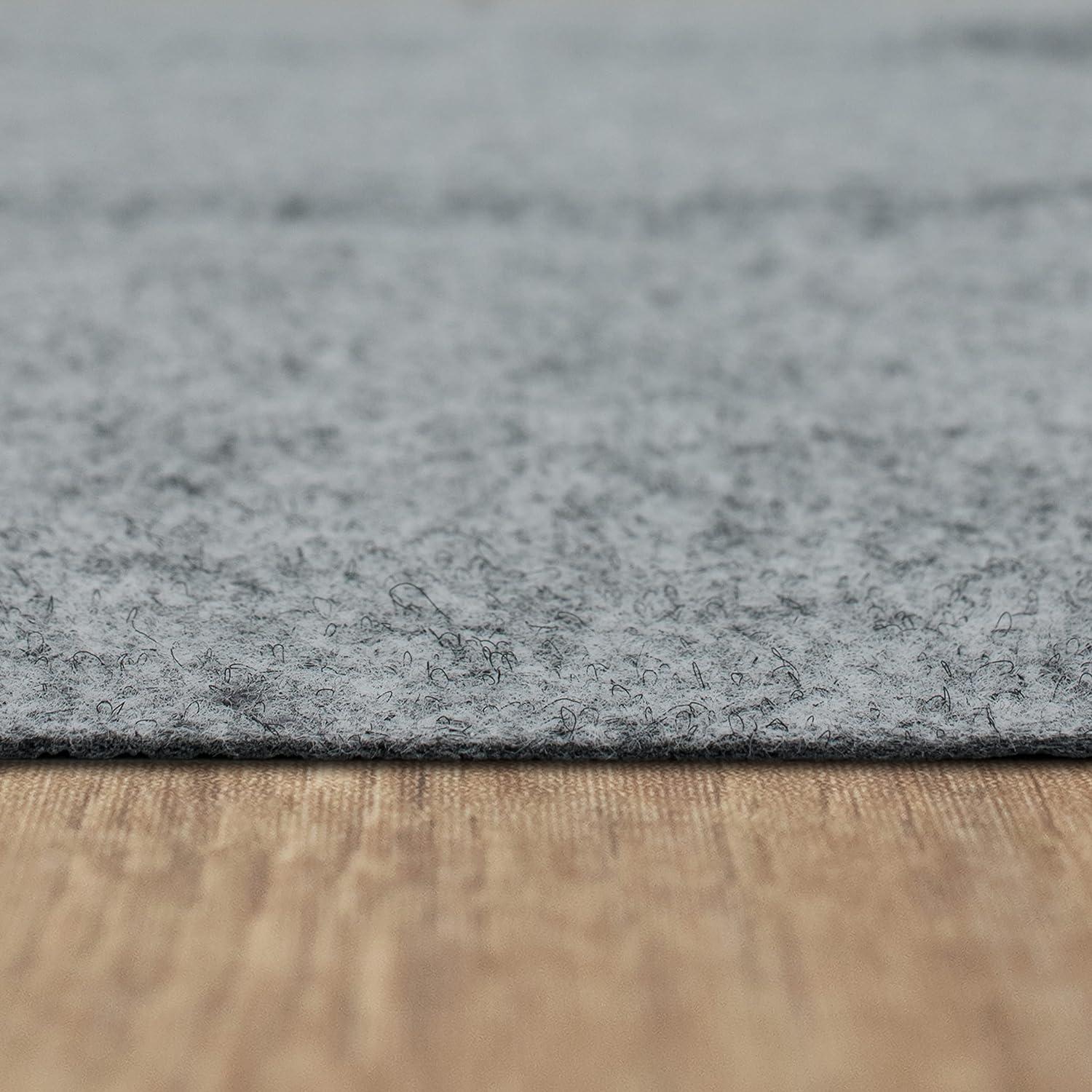 Minimalist Gray 8'x10' Rectangular Area Rug Pad