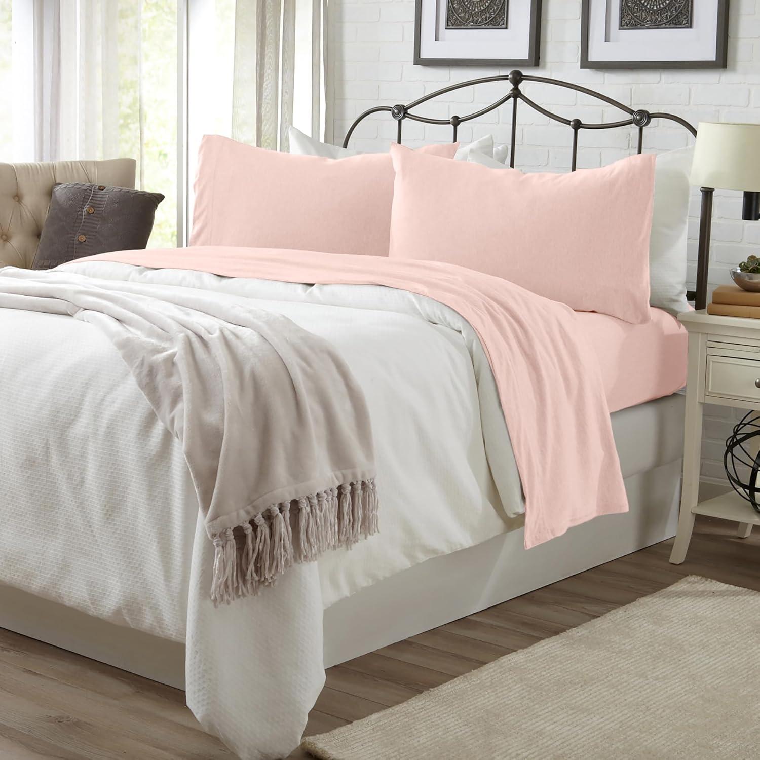 FreshFolds Cotton Blend Jersey Knit Super Soft Sheet Set