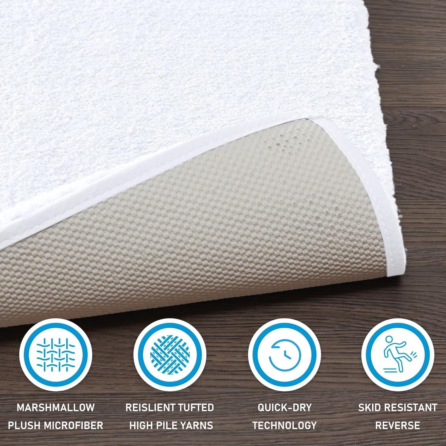 Home Essence Marshmallow Ultra Soft Microfiber Bath Rug