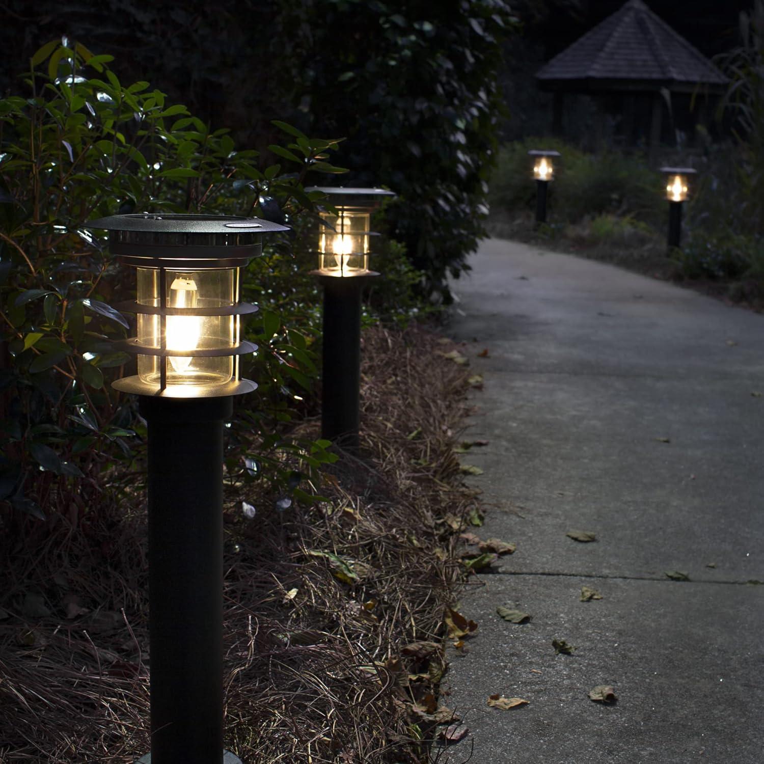 Gama Sonic Stainless Steel Solar Bollard Lamp with EZ Anchor
