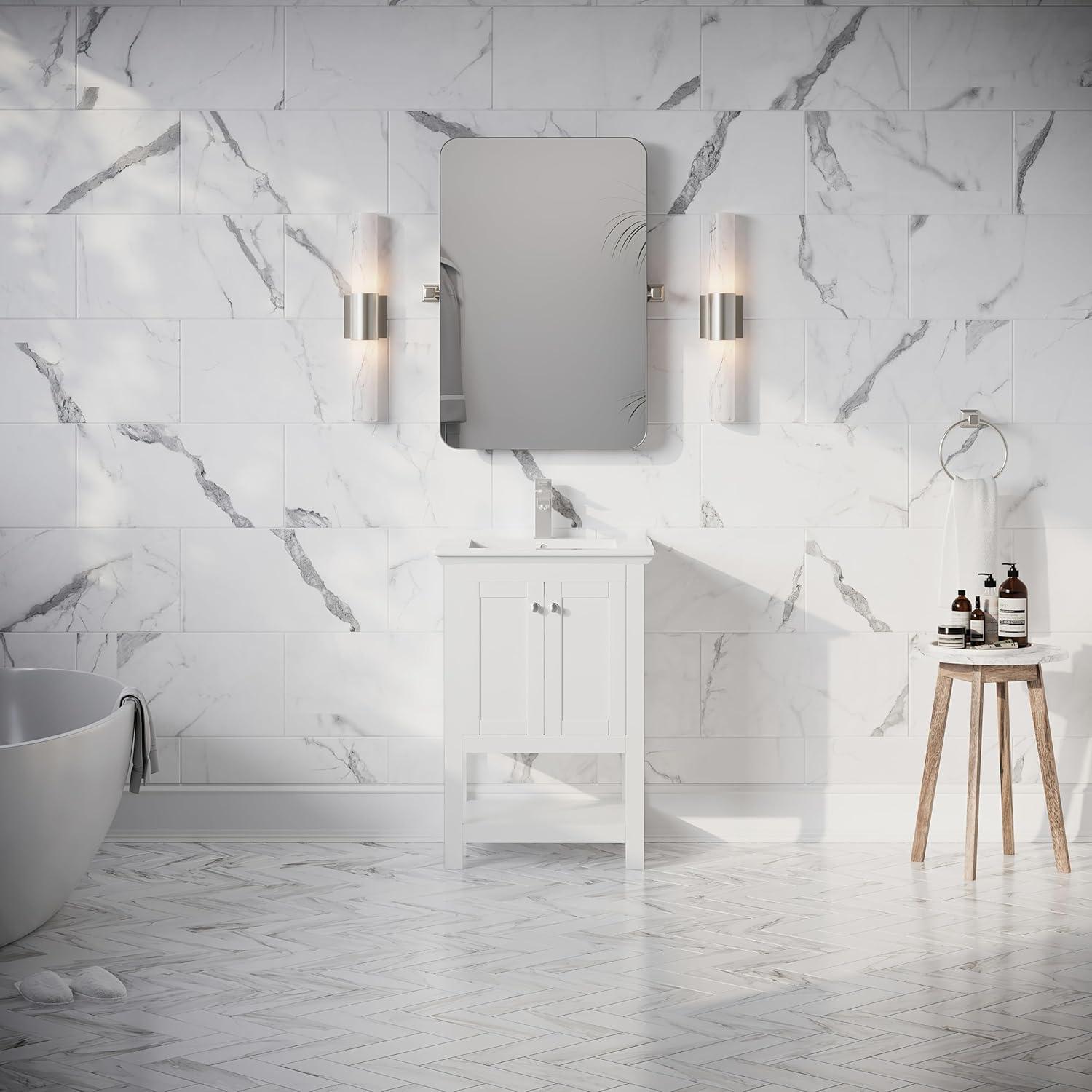 Fresca Manchester 24" White Traditional Bathroom Vanity