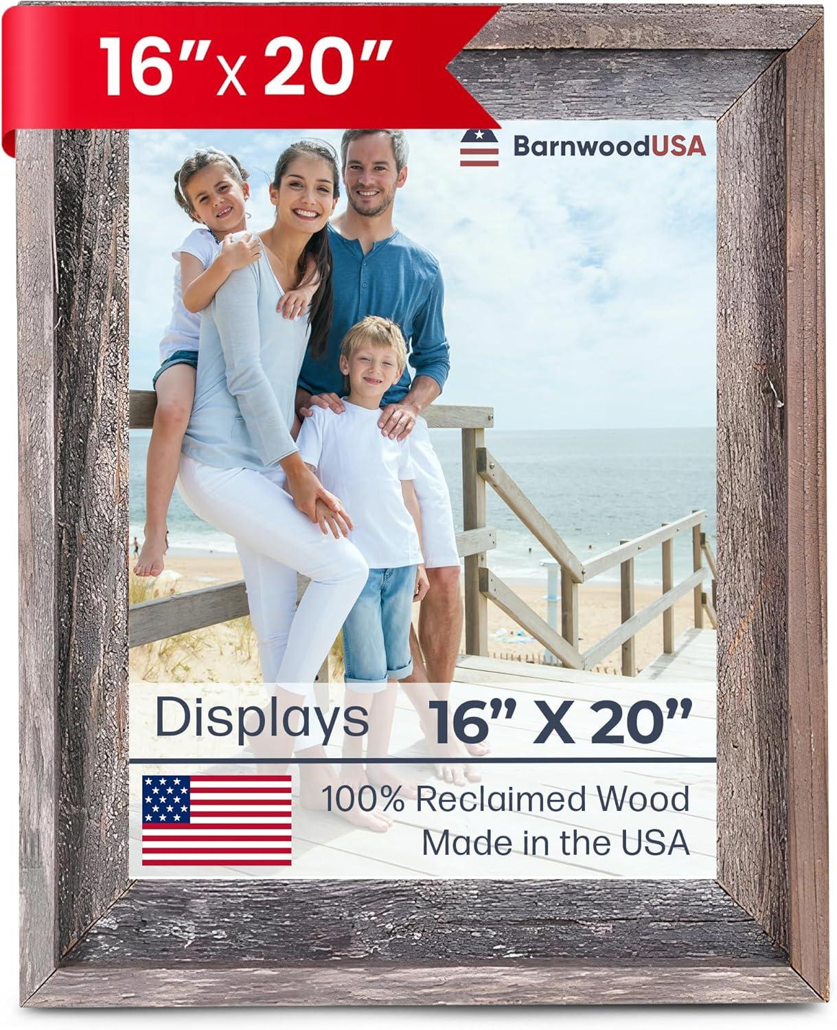 Millwood Pines Kattan Weathered Gray Wood Beveled Picture Frame
