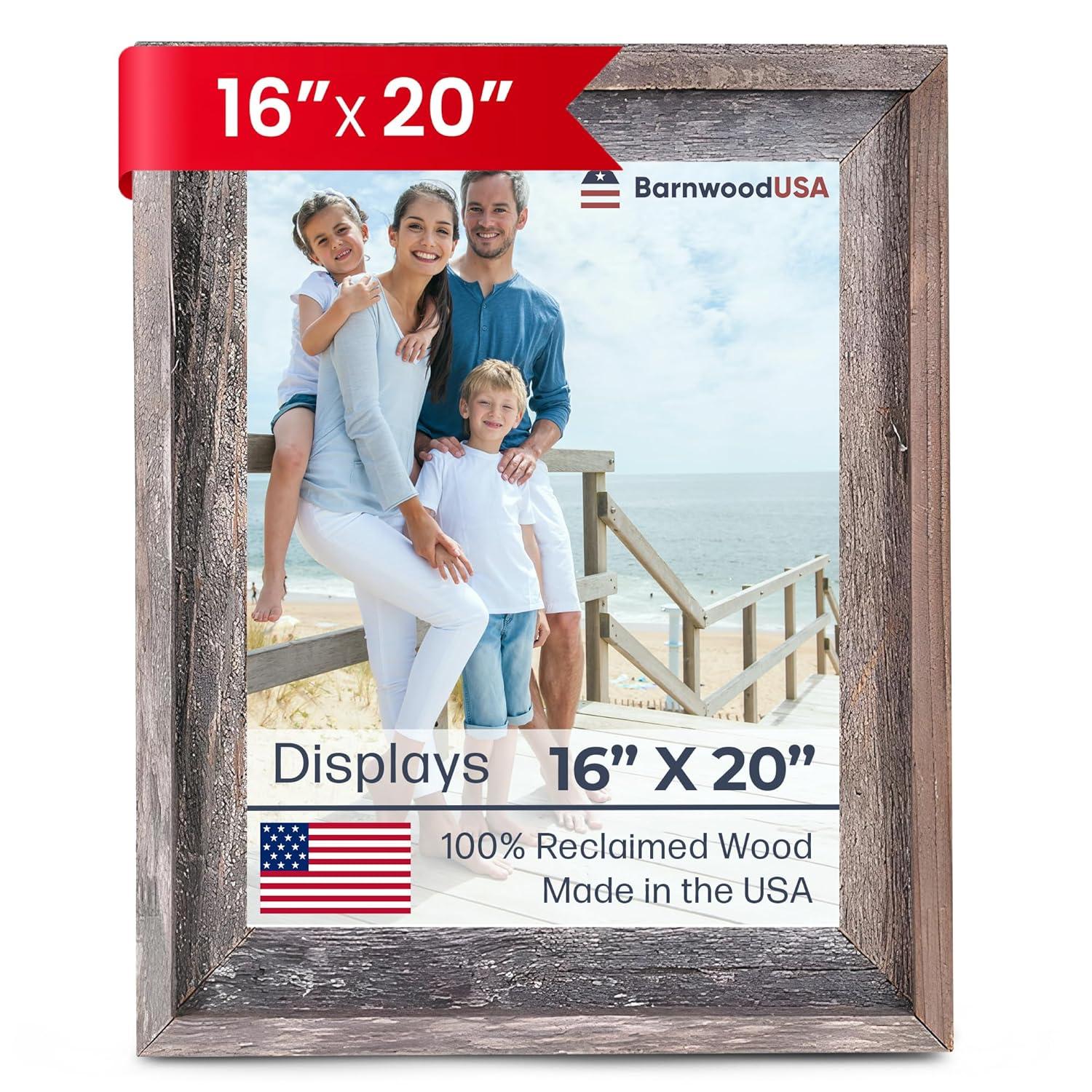 Millwood Pines Kattan Weathered Gray Wood Beveled Picture Frame