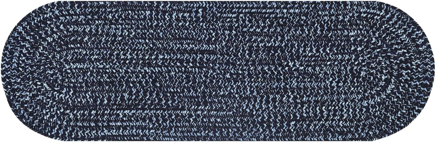 Better Trends Chenille Tweed Braid Reversible Indoor Area Utility Rug 100% Polyester, 30" x 50" Oval, Diluth & Emerald