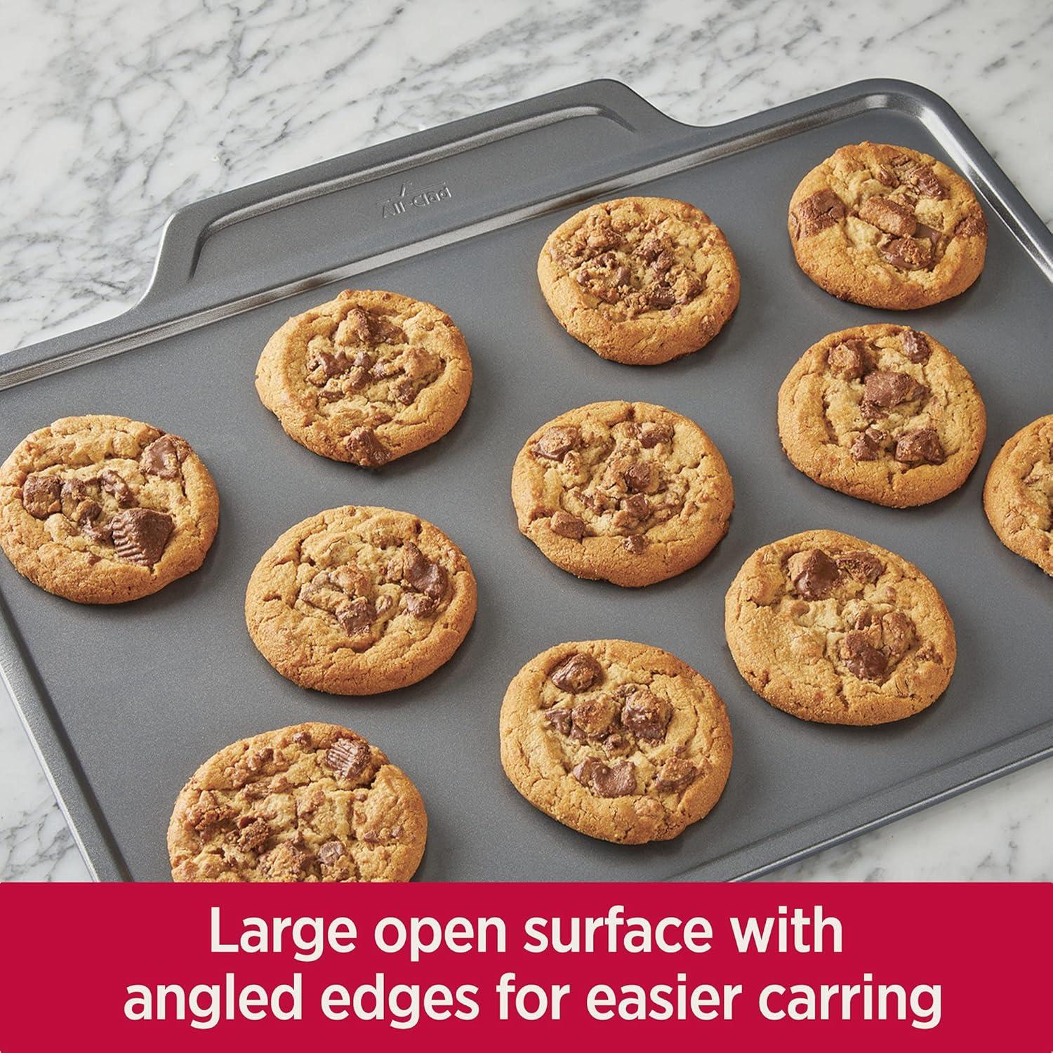 All-Clad Pro-Release Nonstick 3-Piece Cookie Sheet Set with Rack