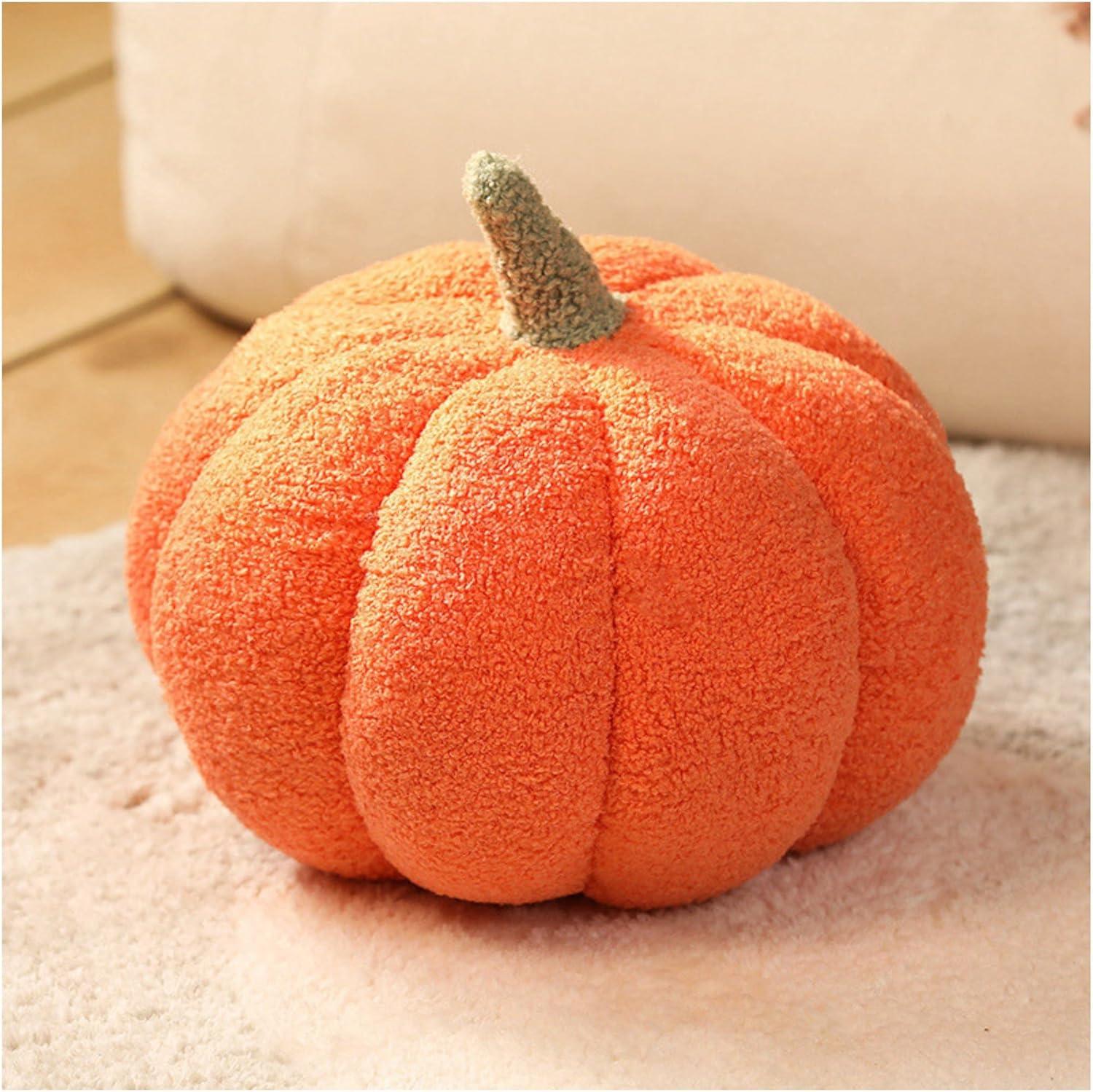 Huahua Stuffed Pumpkin Fluffy Pumpkin Plush Toy Thanksgiving Halloween Pumpkins Decorative Couch Throw Pillow Pumpkin Toys Gift for Kids Toddlers Babies (8 Inch)