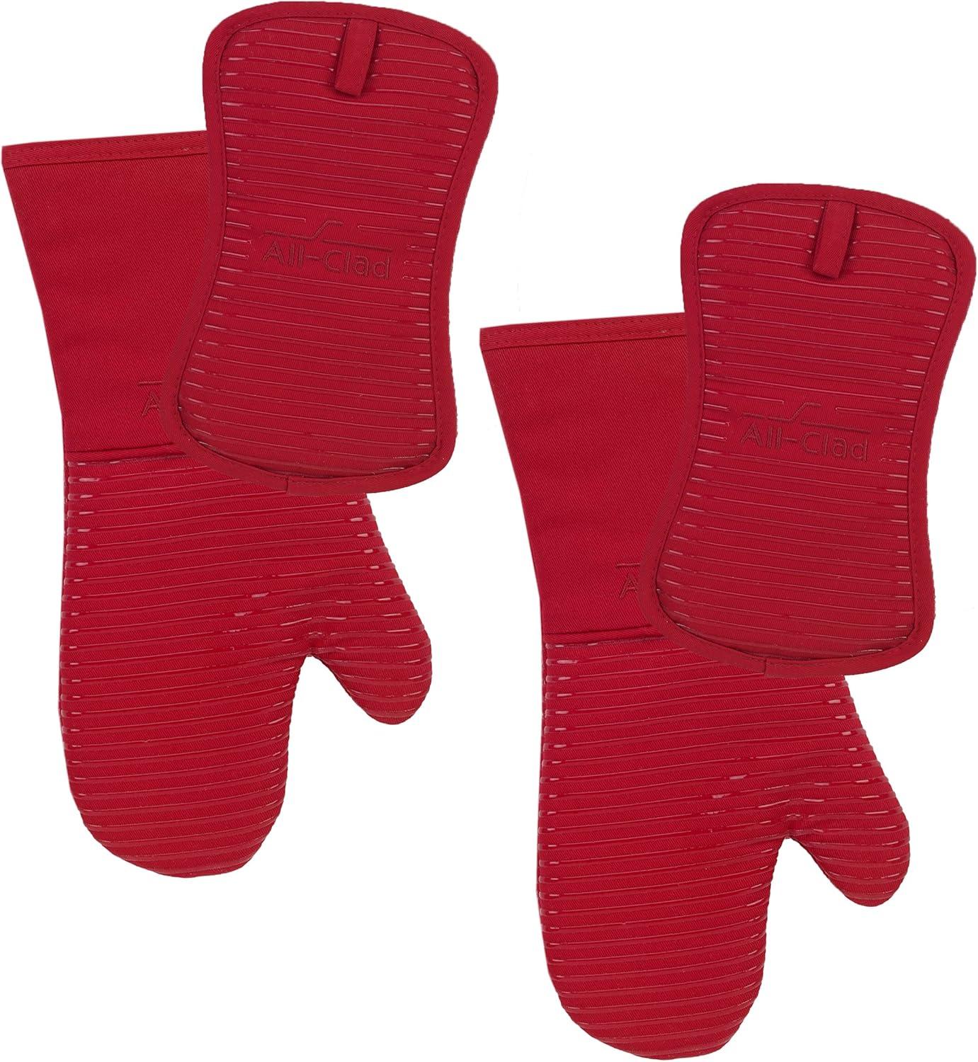 All-Clad Silicone Pot Holder & Oven Mitt 4-Pack