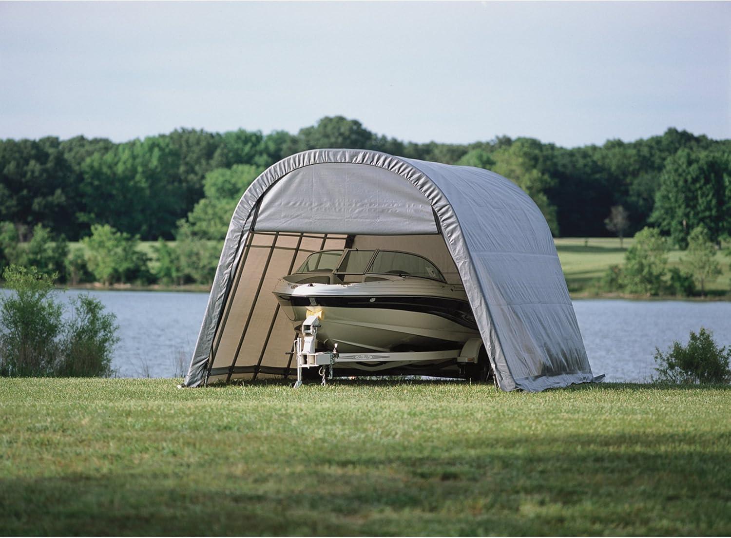 ShelterLogic Round Style Shelter, Green Cover