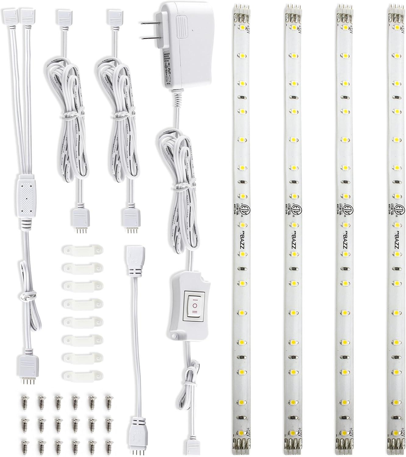 Bazz LED 10'' Under Cabinet Strip Light (Set of 4)