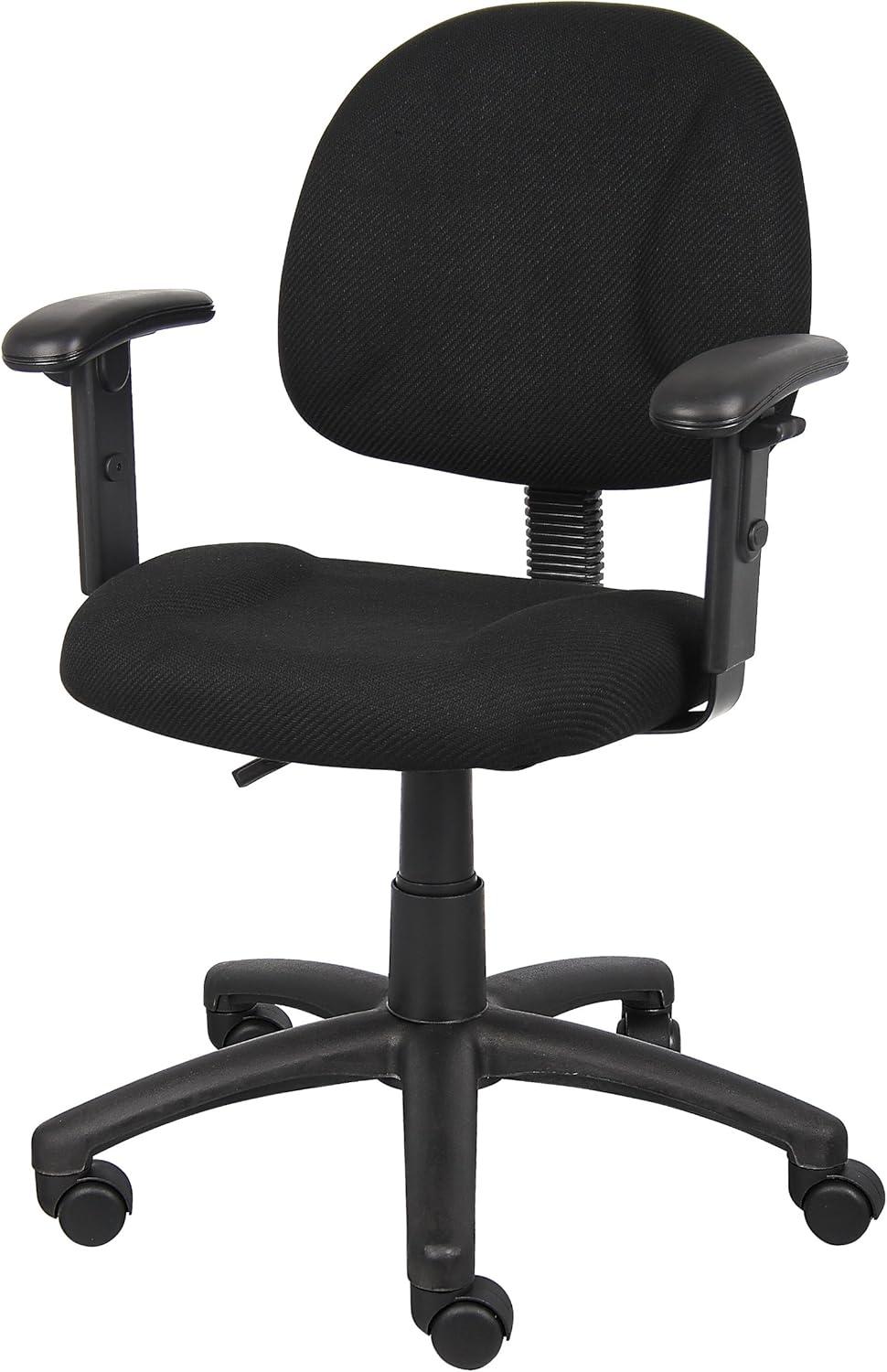 Boss Office Products DX Posture Office Chair with Adjustable Arms in Black