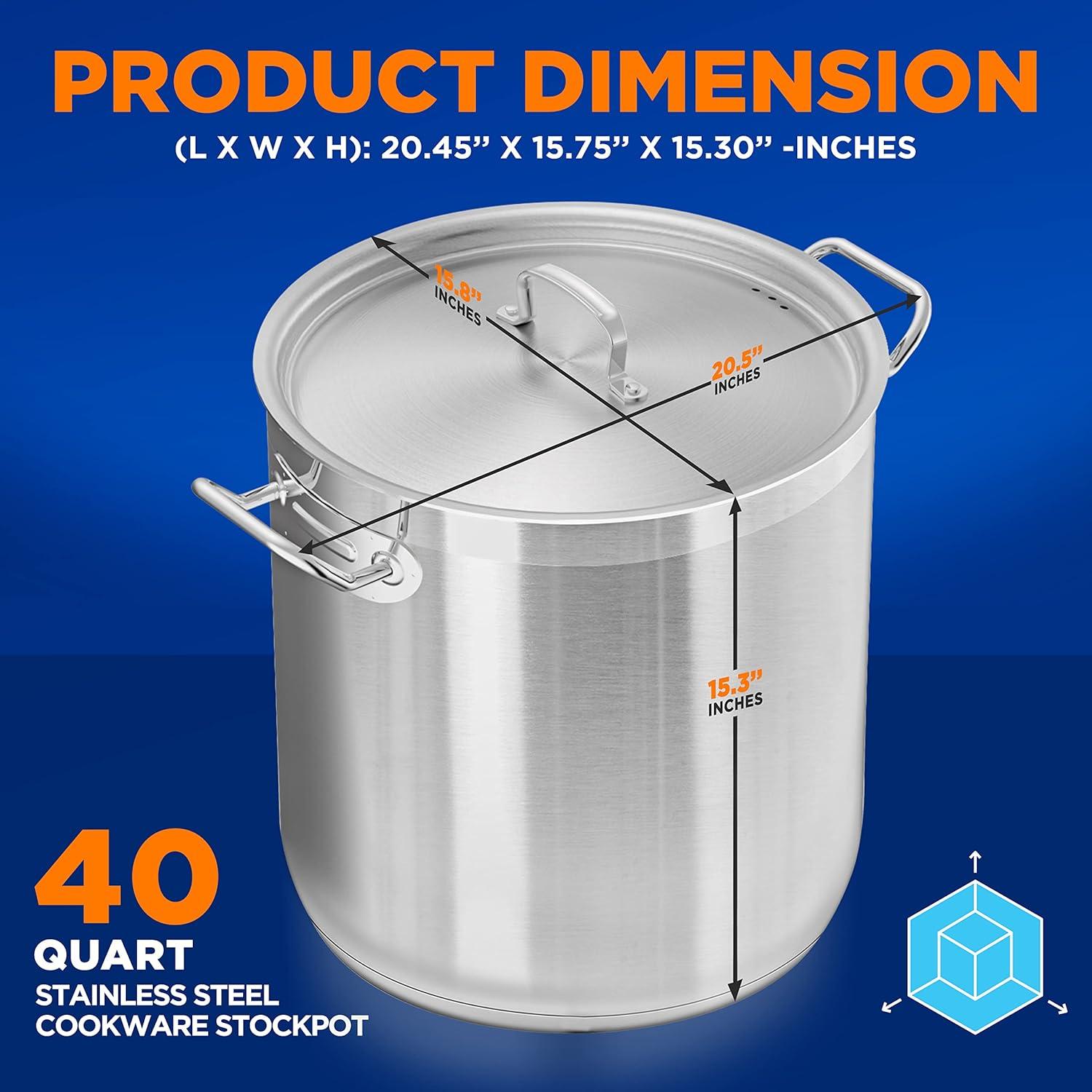 NutriChef Stainless Steel Stock Pot