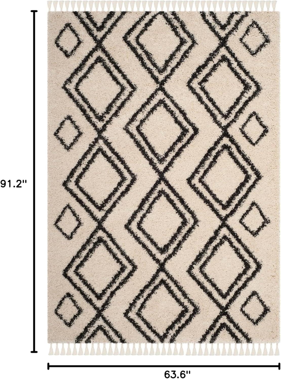 Moroccan Fringe Shag MFG247 Power Loomed Area Rug  - Safavieh