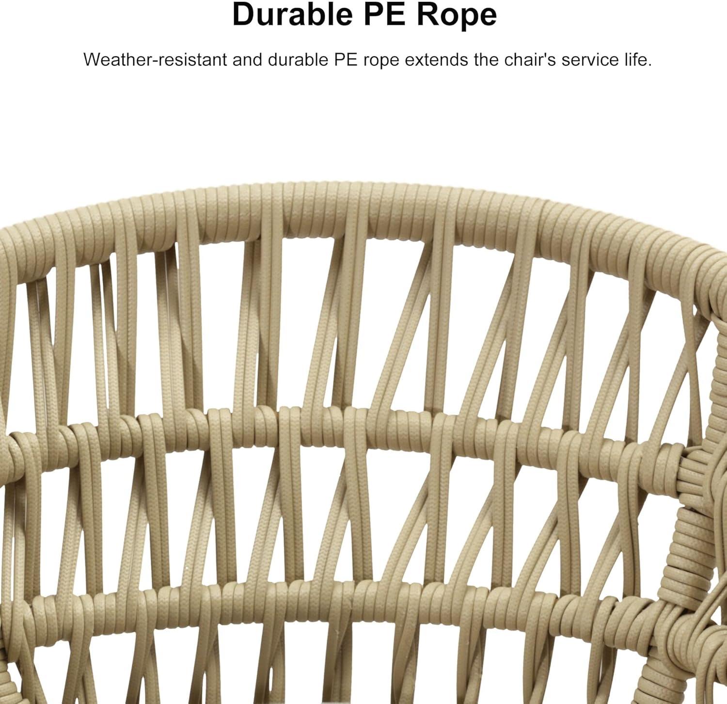 Champagne Aluminum and Rattan Bar Stools with Cushions, Set of 2