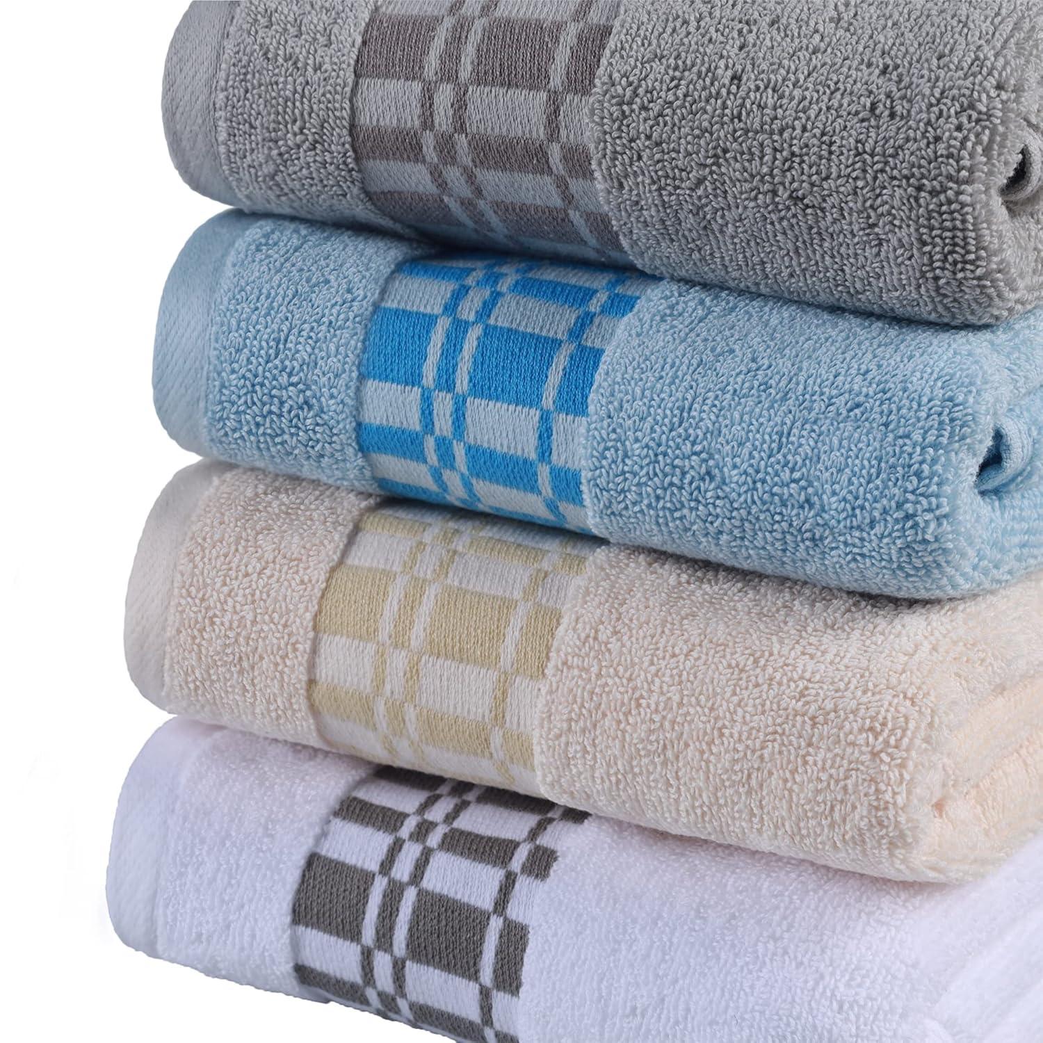 Aura Cotton 4-Piece Ultra-Absorbent Bath Towel Set in Ivory