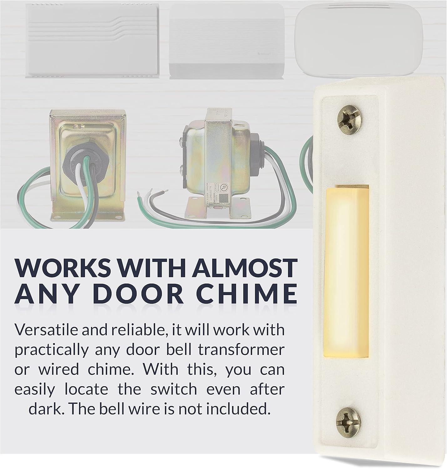Newhouse Hardware White Doorbell replacement button