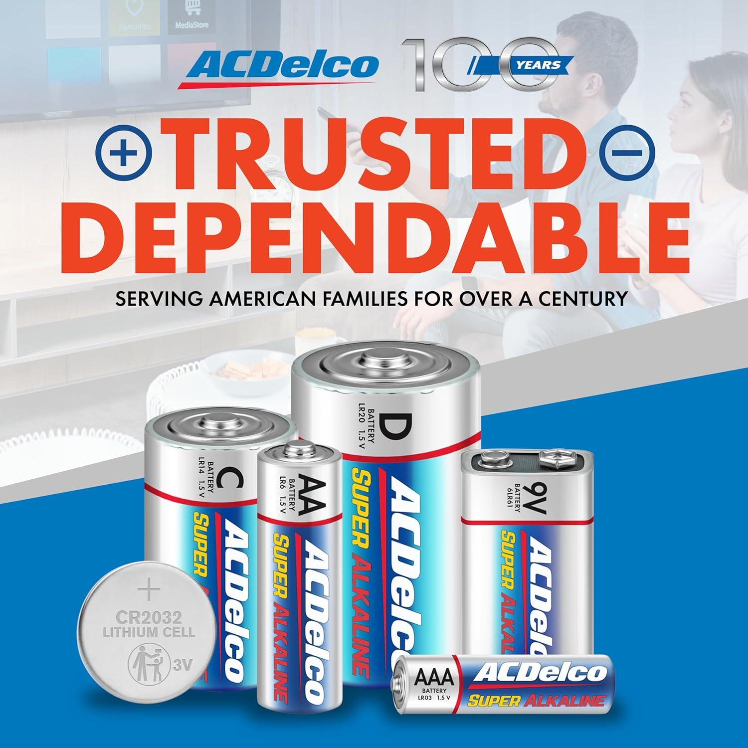 ACDelco AAA Super Alkaline Batteries, 200 Count, 10-Year Shelf Life