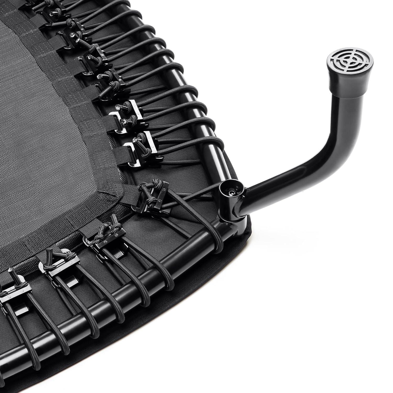 Sunny Health & Fitness Springless Mini Fitness Trampoline – Premium Adjustable Bungee-Style Indoor/Outdoor Exercise Rebounder for Quieter and Safer Workouts (36”) - SF-S021047