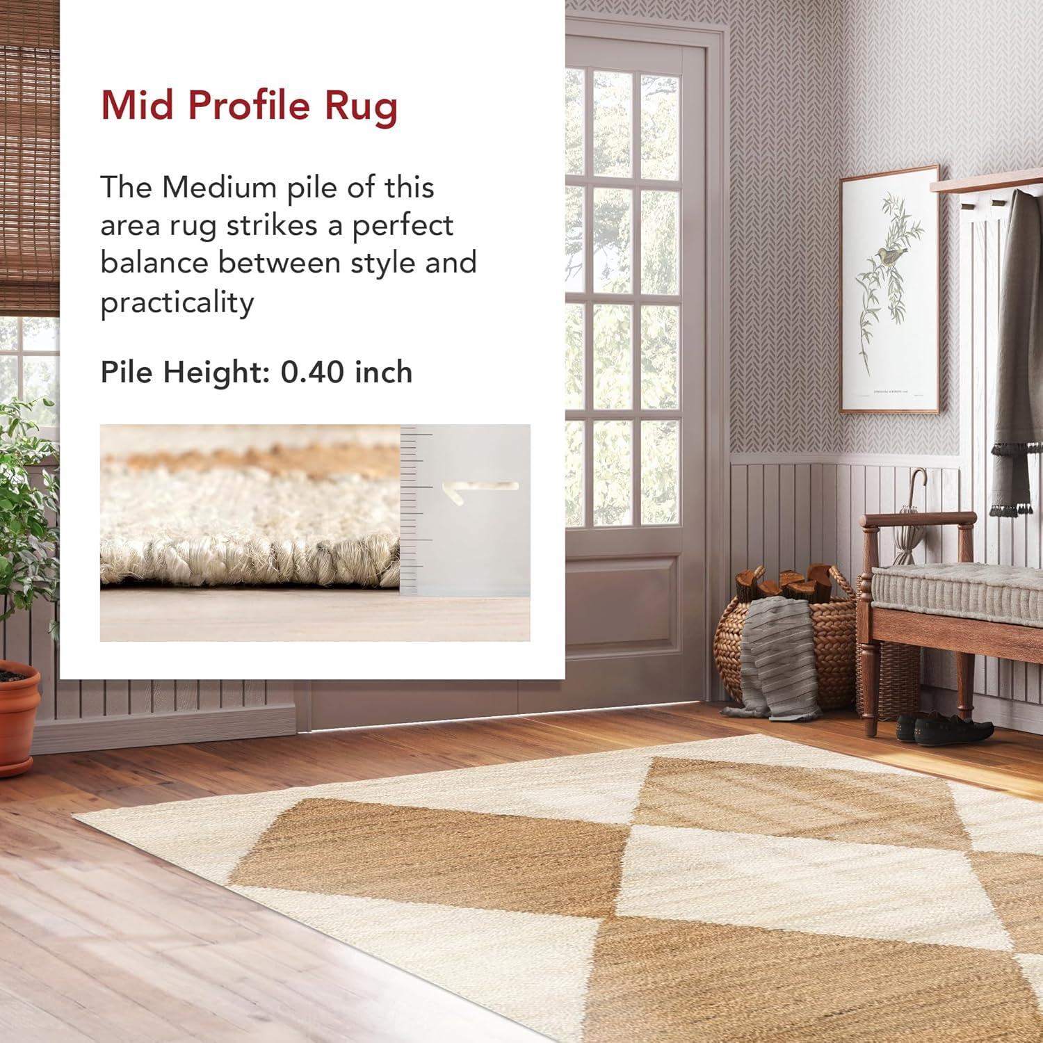 Pandora Diamond Jute Area Rug - nuLOOM