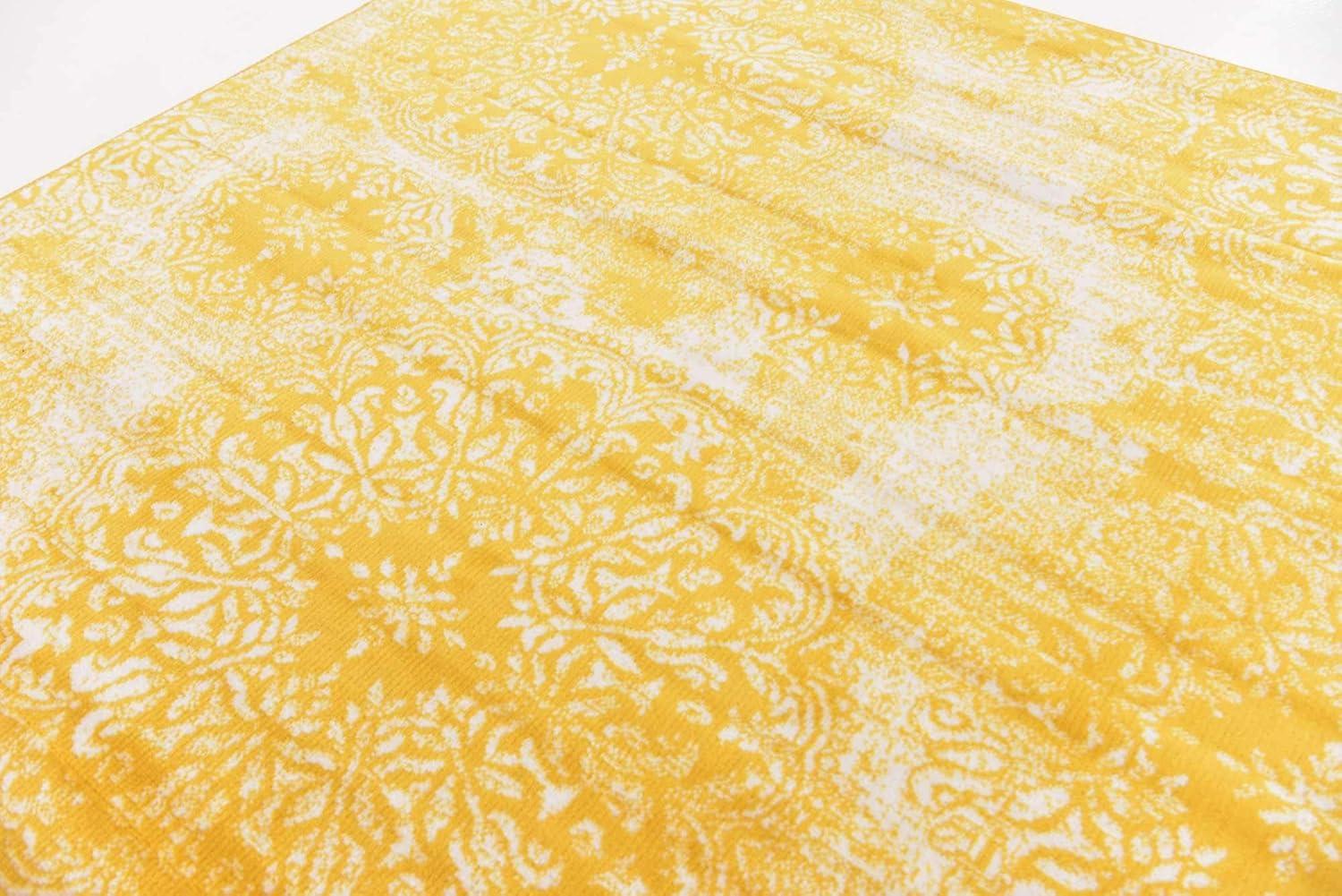 Unique Loom 6' 0 x 6' 0 Sofia Grand Yellow Area Rug