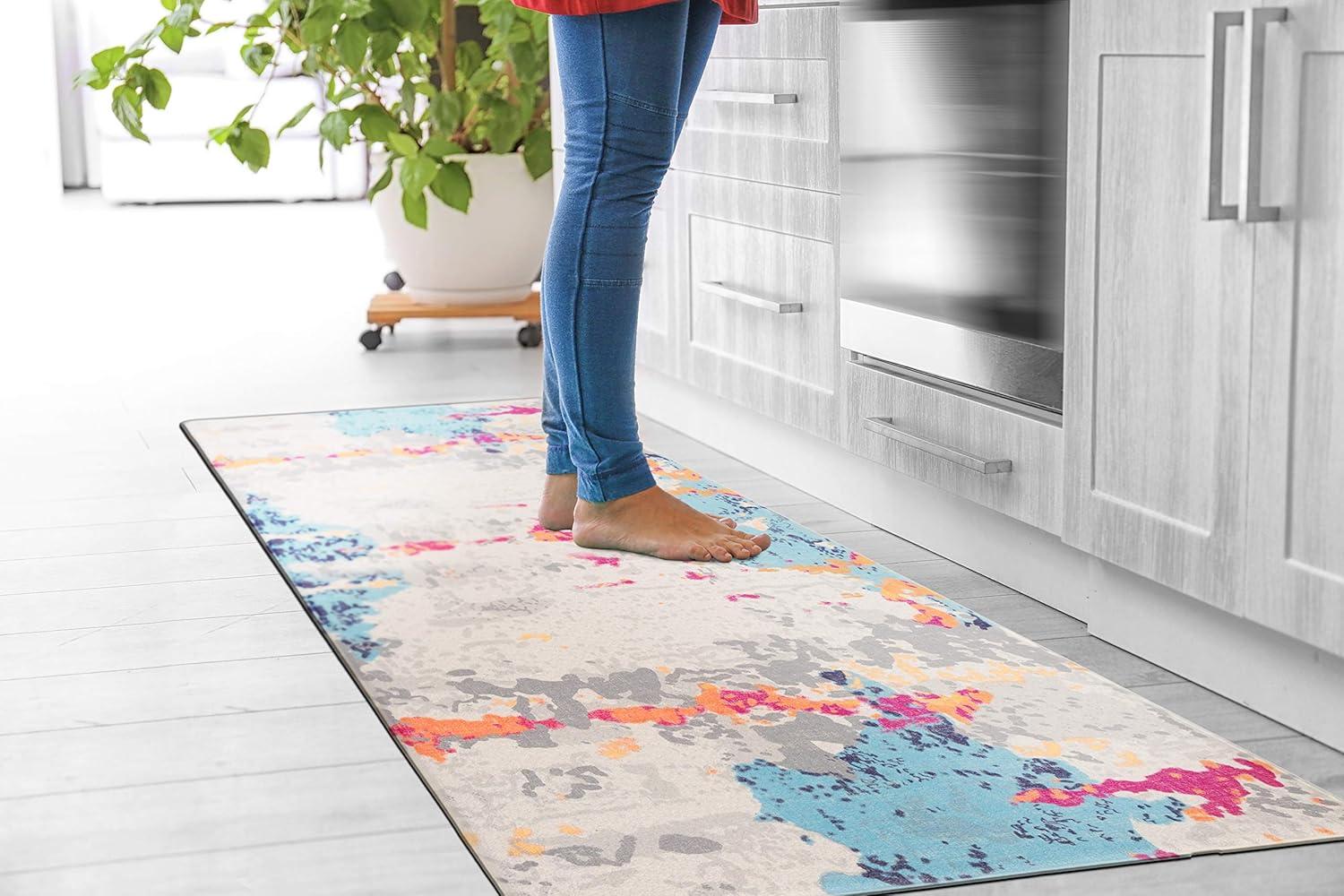 World Rug Gallery Transitional Abstract Anti Fatigue Standing Mat