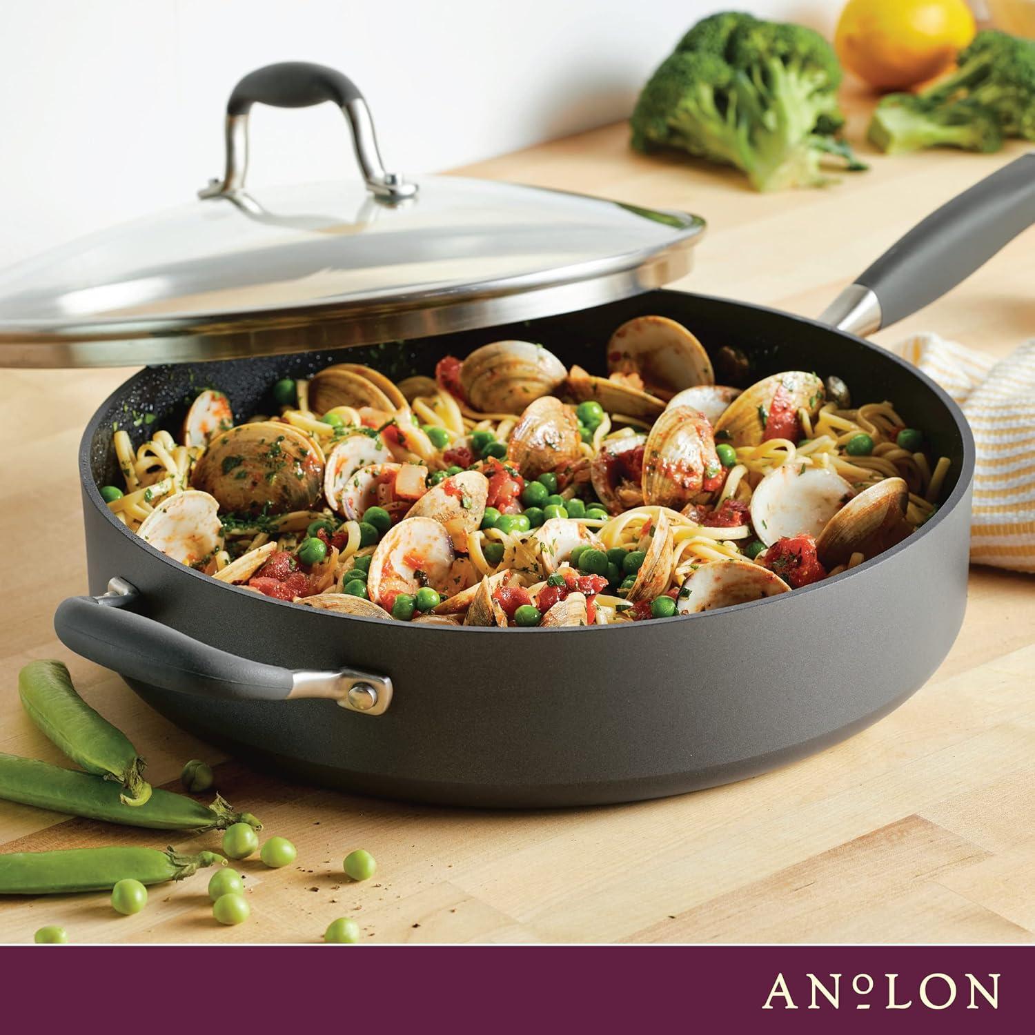 Anolon Anolon Advanced Home Hard Anodized Nonstick Stir Fry Pan / Wok, 12 Inch