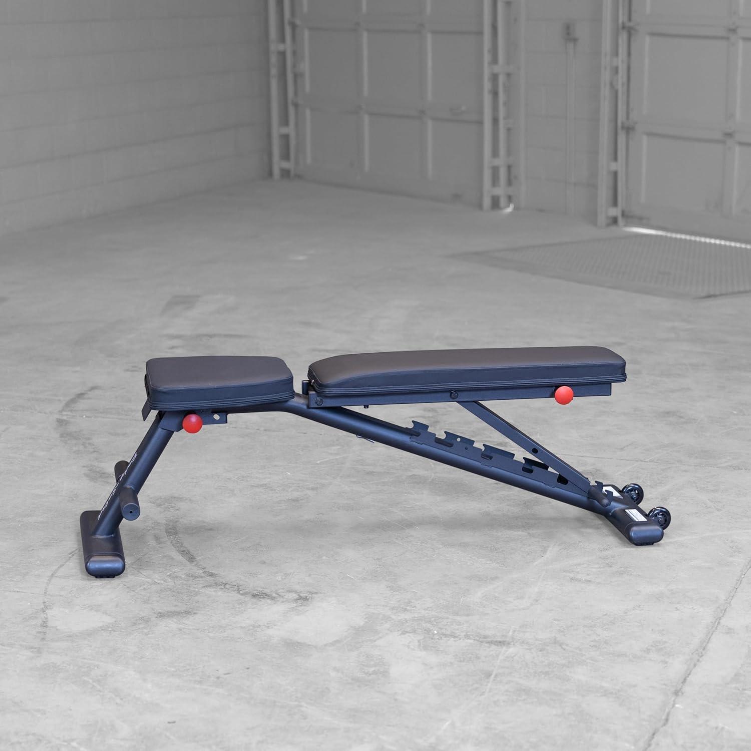 Black Adjustable Multi-Position Folding Workout Bench