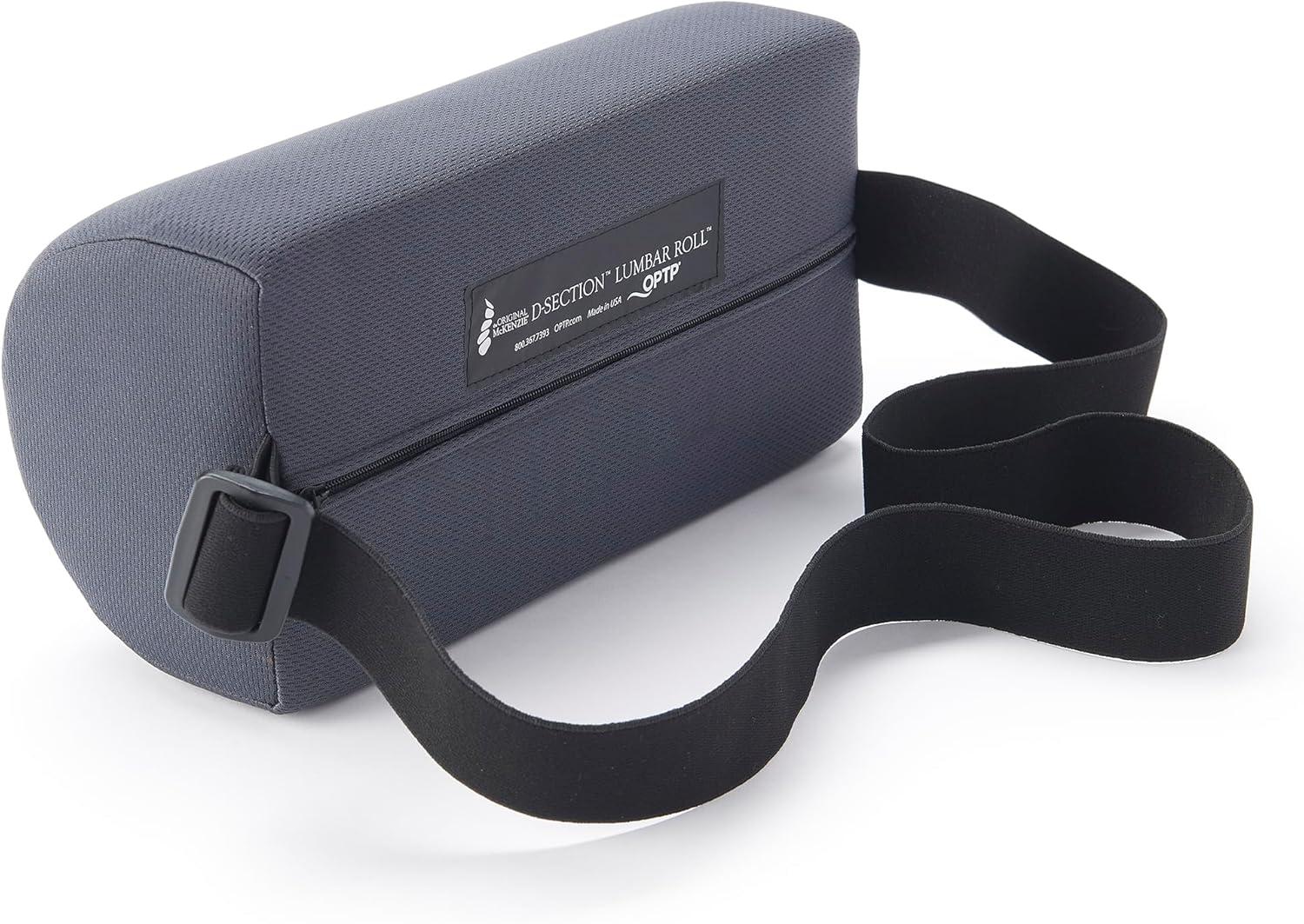 OPTP The Original McKenzie D-Section Lumbar Roll – USA Made Low Back Lumbar Support Pillow for Office, Back Pillow for Car and Travel
