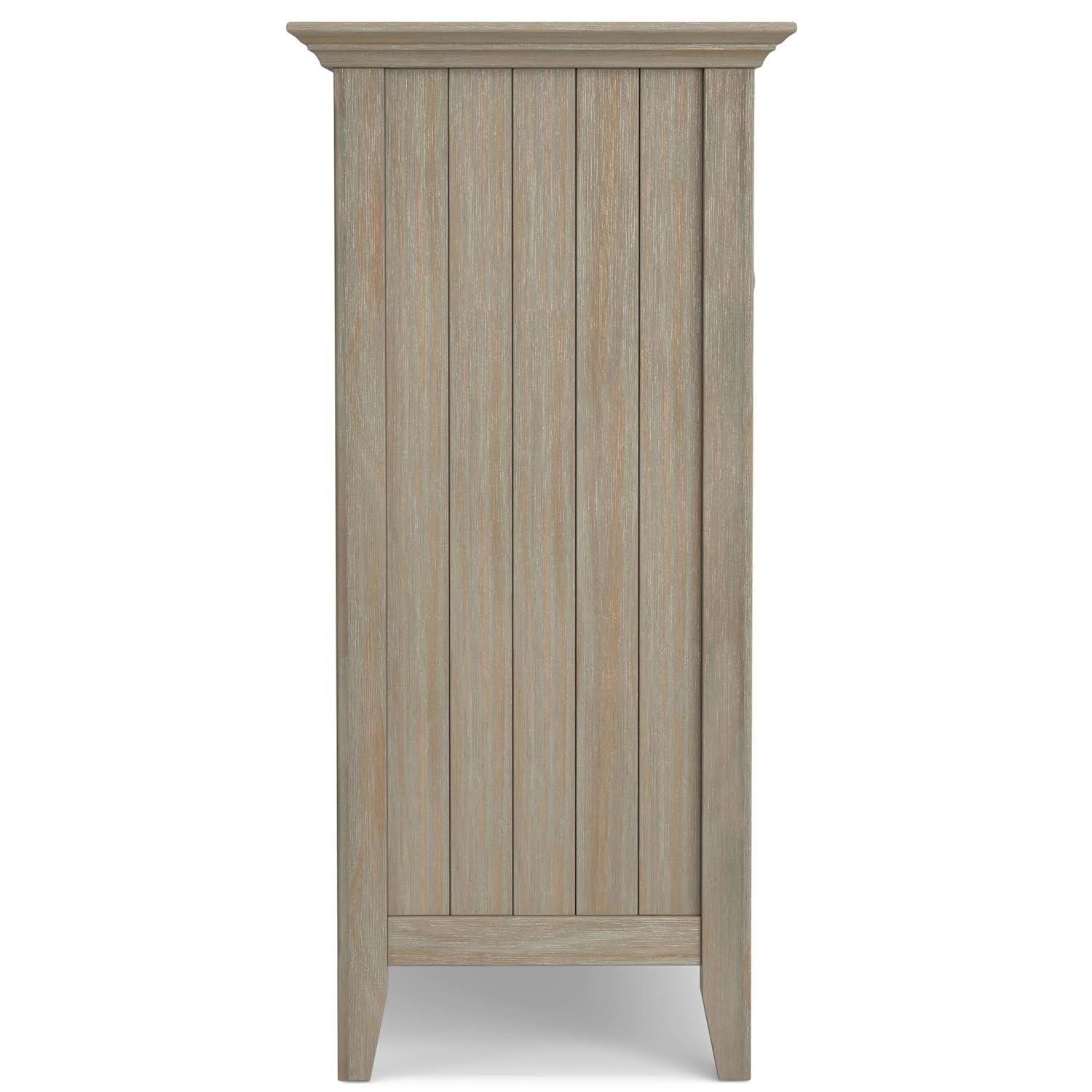 Simpli Home Bedford 54"W Solid Wood Sideboard Buffet and Wine Rack, 2 Drawers, and 2 Cabinets