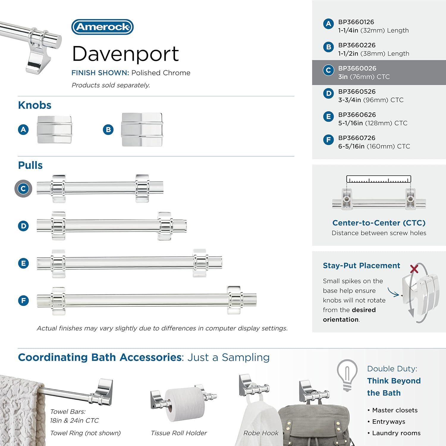 Amerock Davenport Cabinet or Drawer Pull