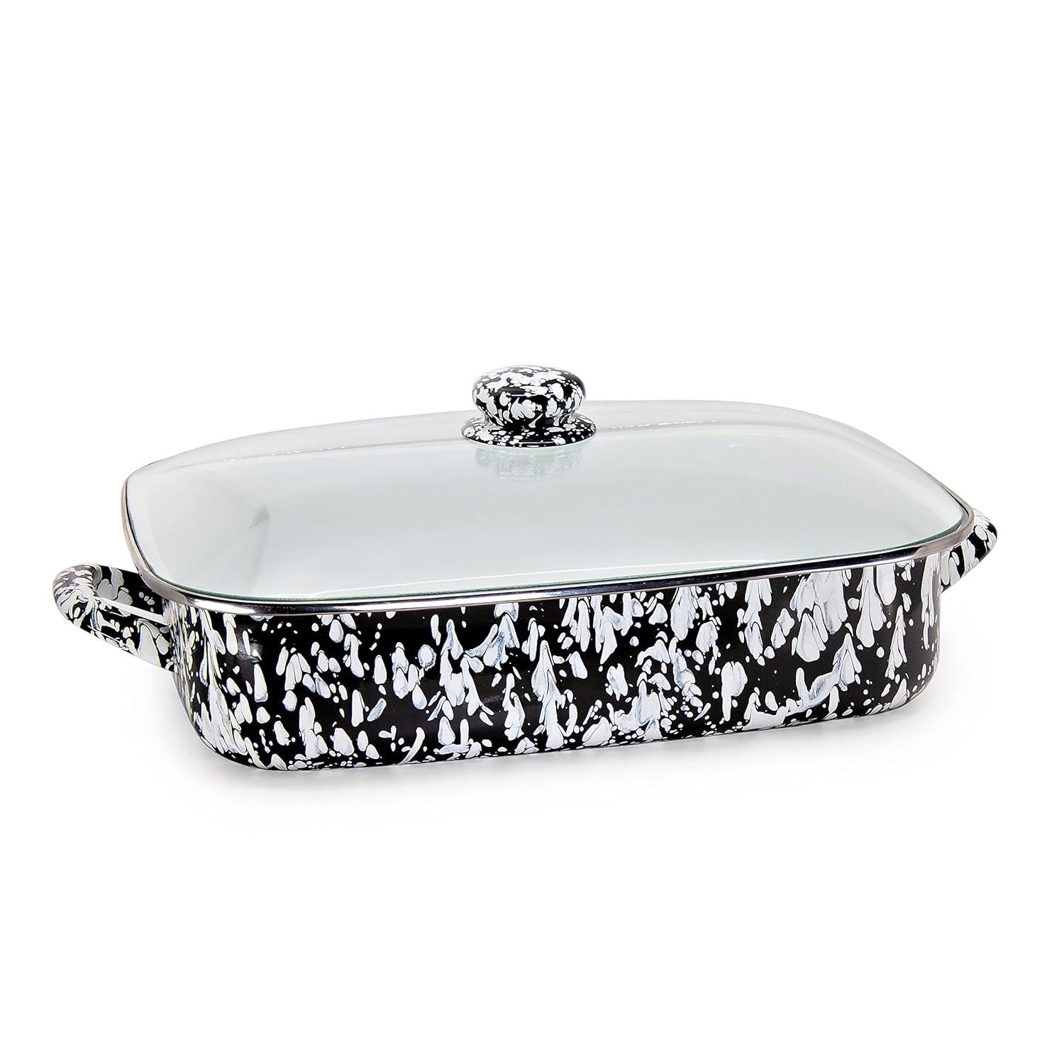 Golden Rabbit Grey Swirl Roasting Pan