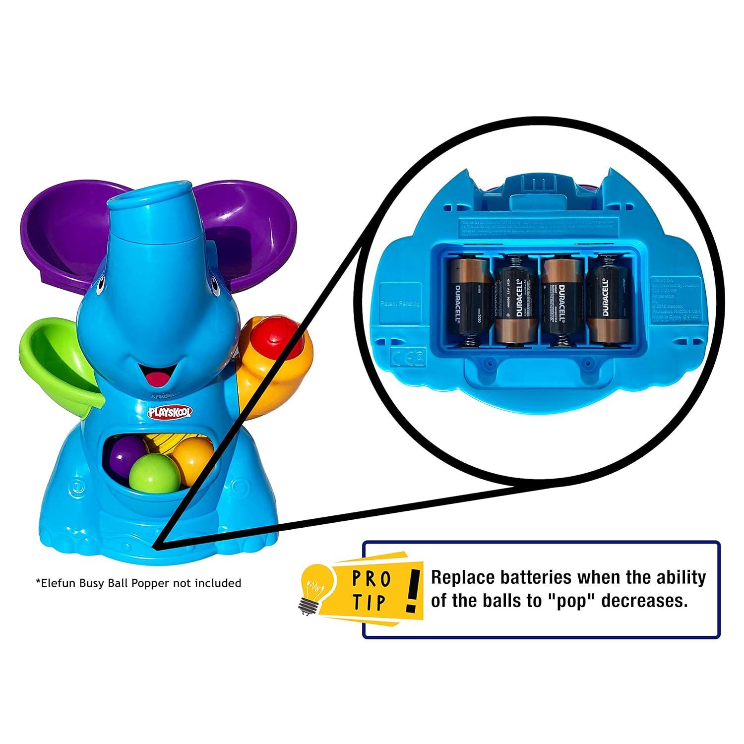 Botabee Set of 5 Multi-Colored Replacement Balls for Ball Popper Toys in Assorted Colors - Vibrant and Durable Plastic