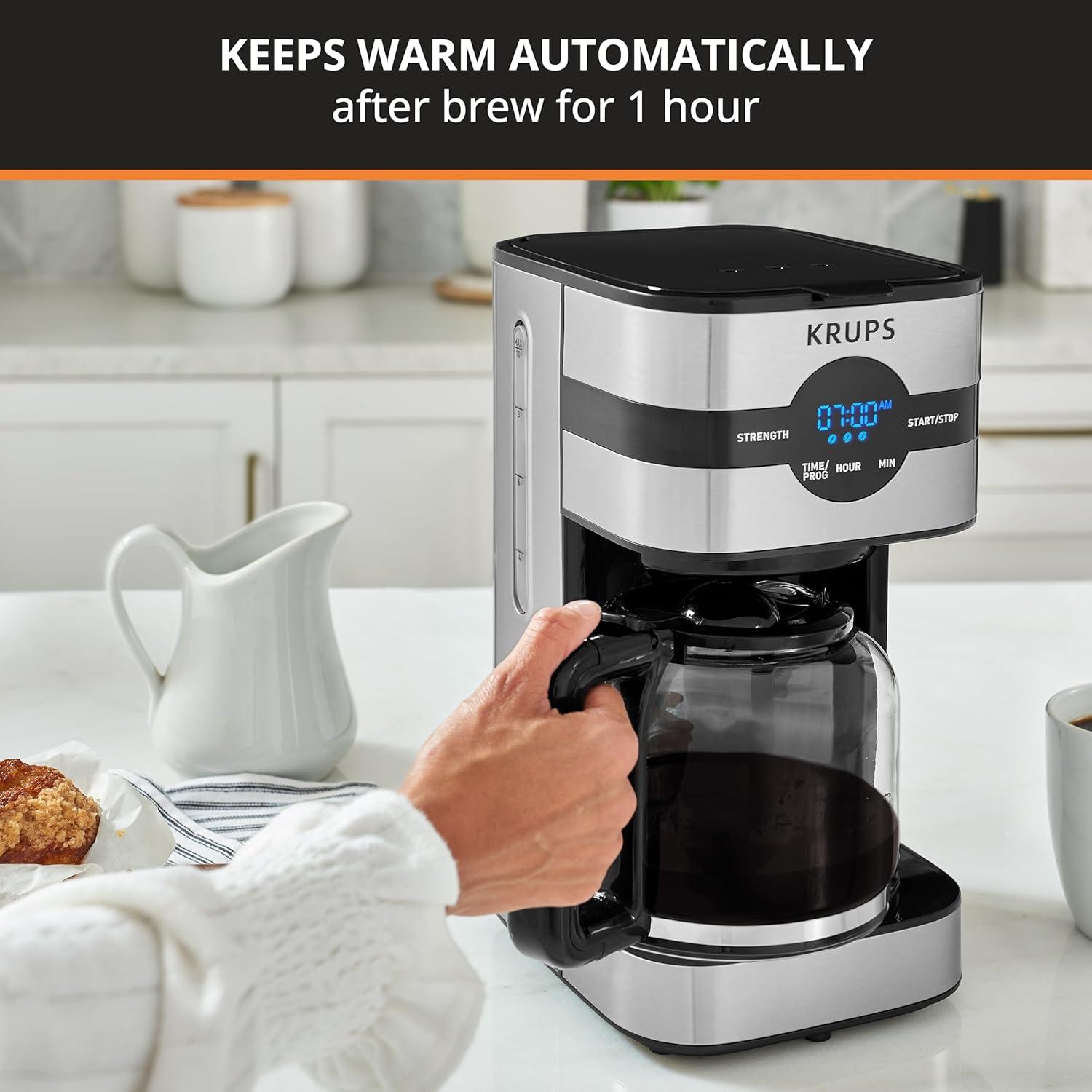 Krups 10 Cup Digital Coffe Maker, Simply Brew