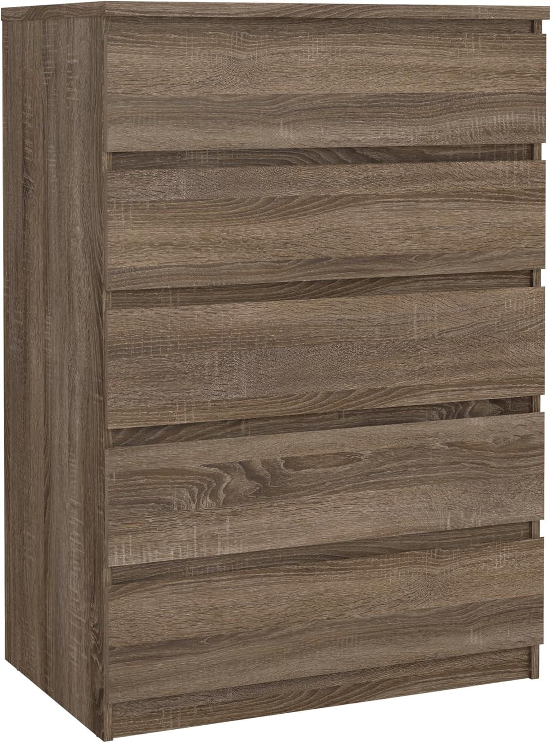 Wood Scottsdale 5 Drawer Chest in Truffle Gray-Tvilum