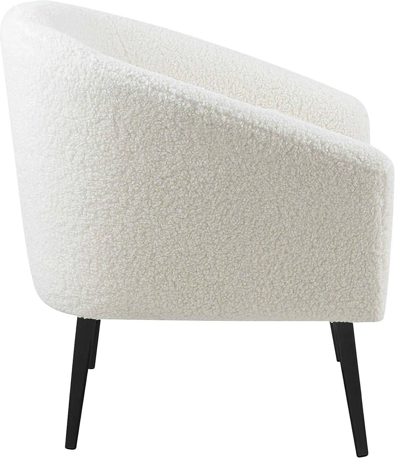 Meridian Furniture Barlow Faux Sheepskin Fur Accent Chair with Gold Legs