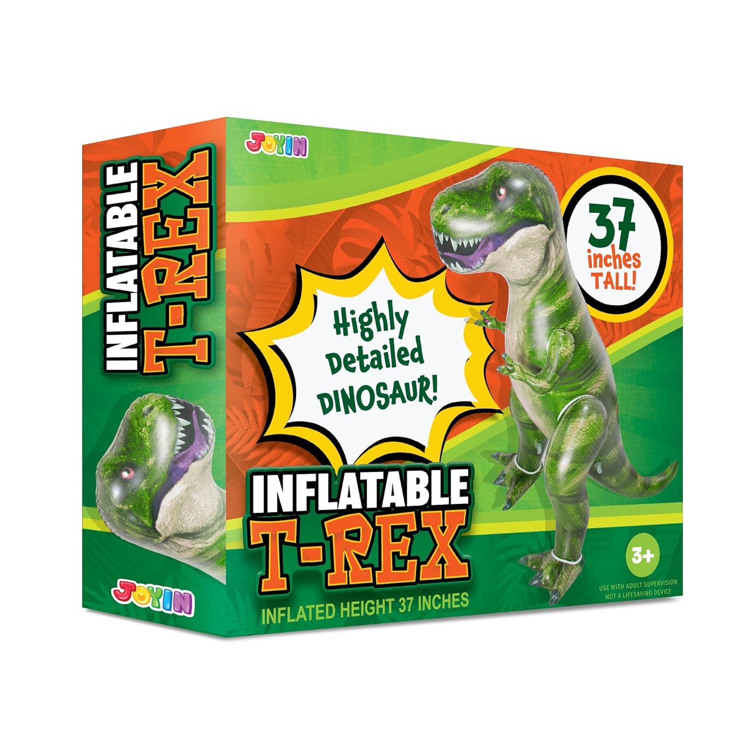 Joyfy 37" T-Rex Dinosaur Inflatable Toy for Party Decorations, Tyrannosaurus Rex Dinosaur Toy, Dinosaur Birthday Christmas Party Gift for Kids Adult