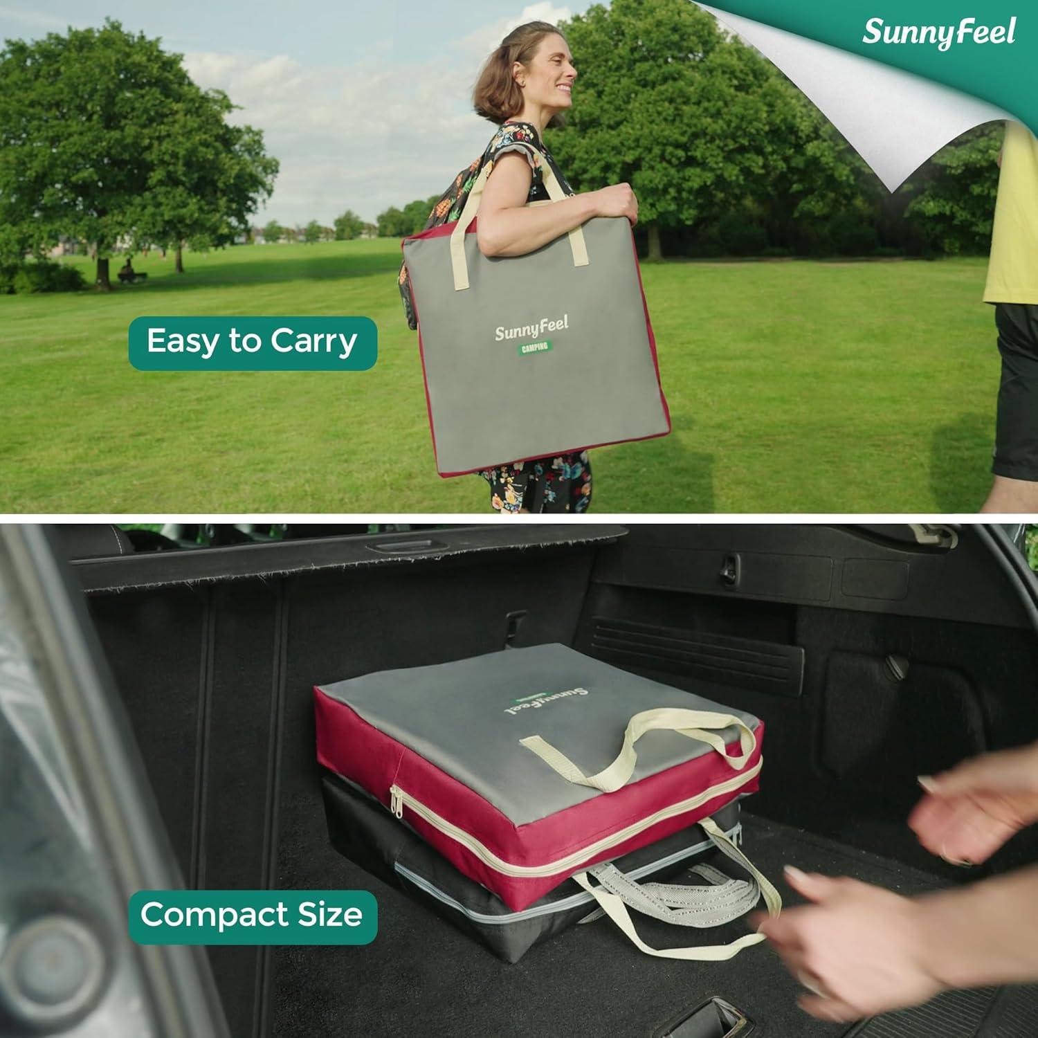 SUNNYFEEL Camping Directors Chair, Heavy Duty,Oversized Portable Folding Chair with Side Table, Pocket for Beach, Fishing,Trip,Picnic,Lawn,Concert Outdoor Foldable Camp Chairs