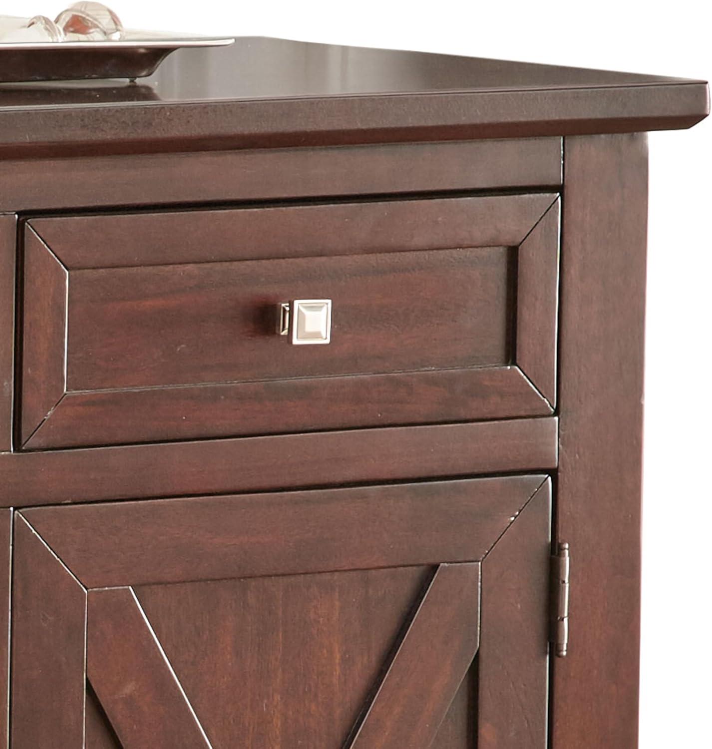 Adrian Wine Rack Server in Espresso Cherry Finish