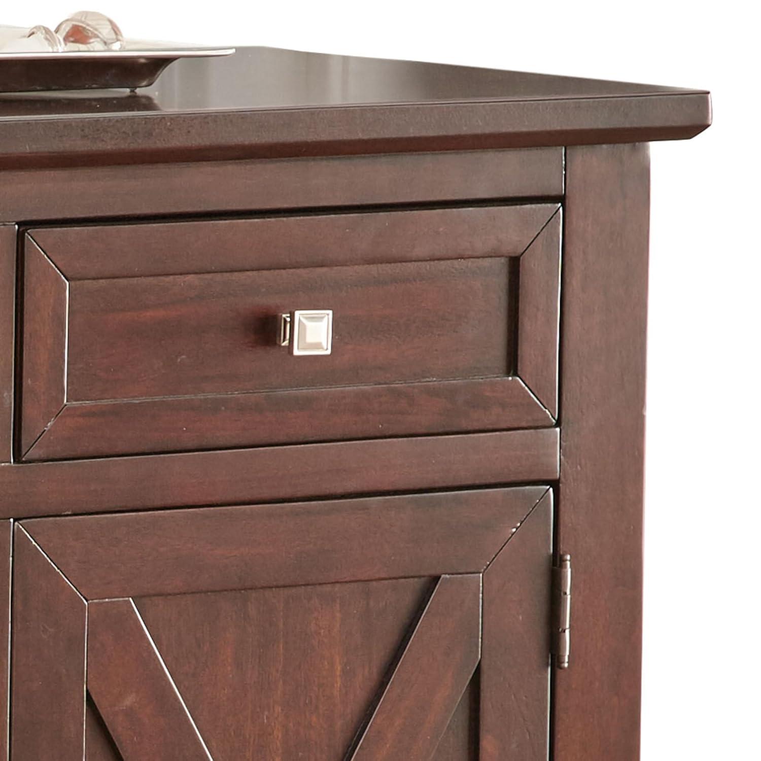 Adrian Wine Rack Server in Espresso Cherry Finish