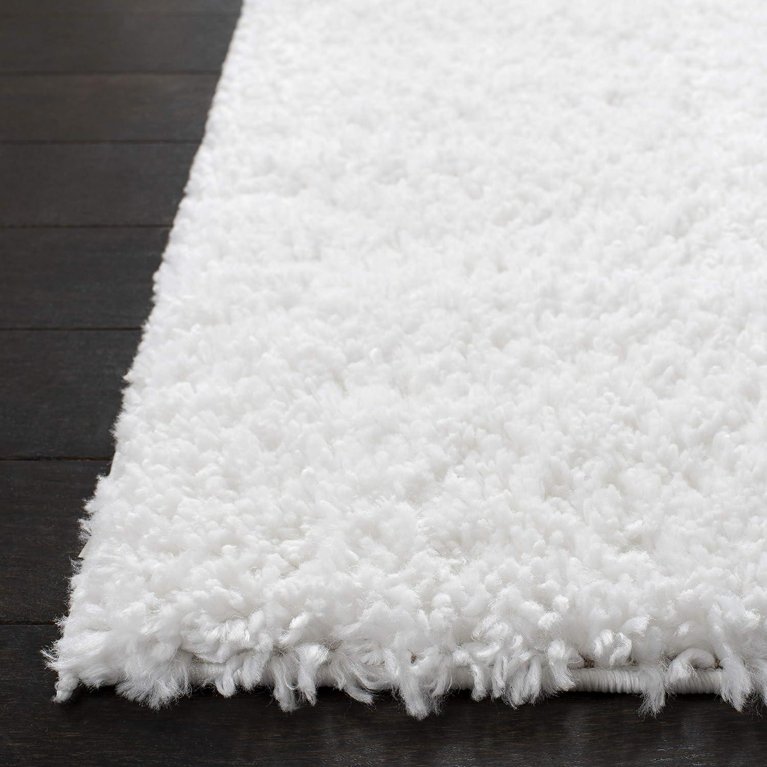 August Shag 900 AUG900 Power Loomed Indoor Area Rug - White - 9'x12' - Safavieh
